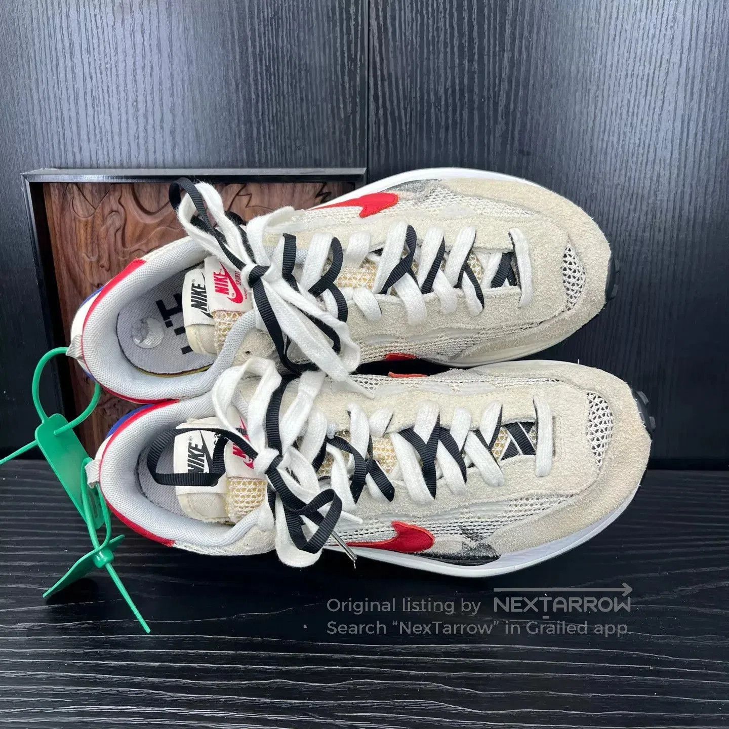 Sacai Gray Low-Top Mesh Sneakers Size 10. Size US 10 / EU 43 - 8 Thumbnail