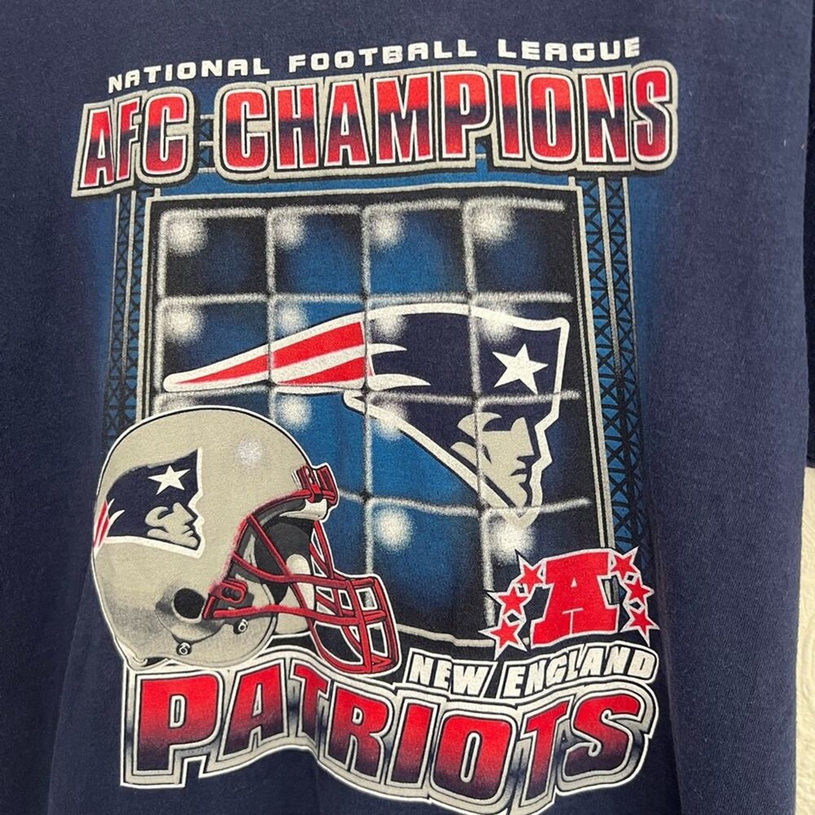 Fruit Of The Loom Vintage New England Patriots Champions T-Shirt 2001-2002 Size US XL / EU 56 / 4 - 3 Thumbnail