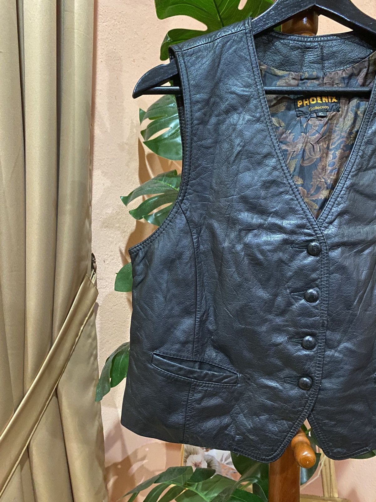 Phoenix Clothing Vintage PHOENIX Black Leather Western Biker Style Size L / US 10 / IT 46 - 5 Thumbnail