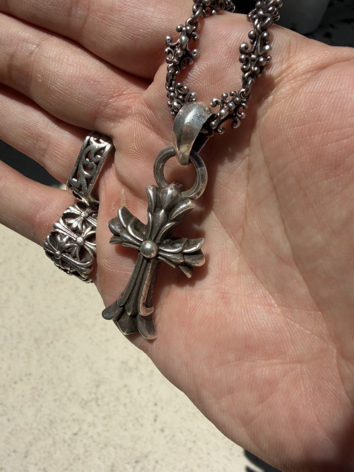 Chrome Hearts Chrome Hearts double cross pendant with Bale Size ONE SIZE - 1 Thumbnail