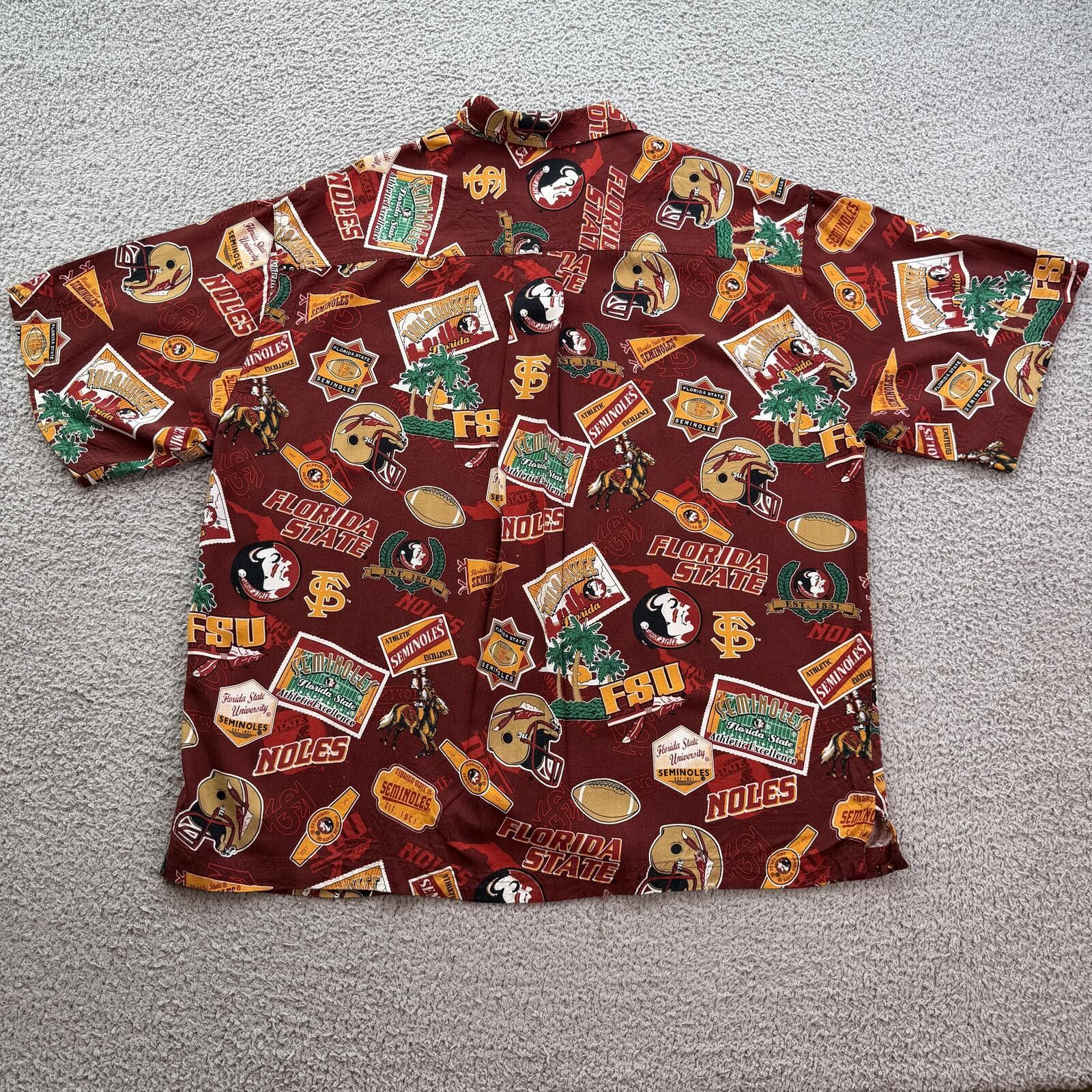 Lee Vintage Y2K Florida State AOP Shirt Lee Sport Button Up Size US L / EU 52-54 / 3 - 2 Thumbnail
