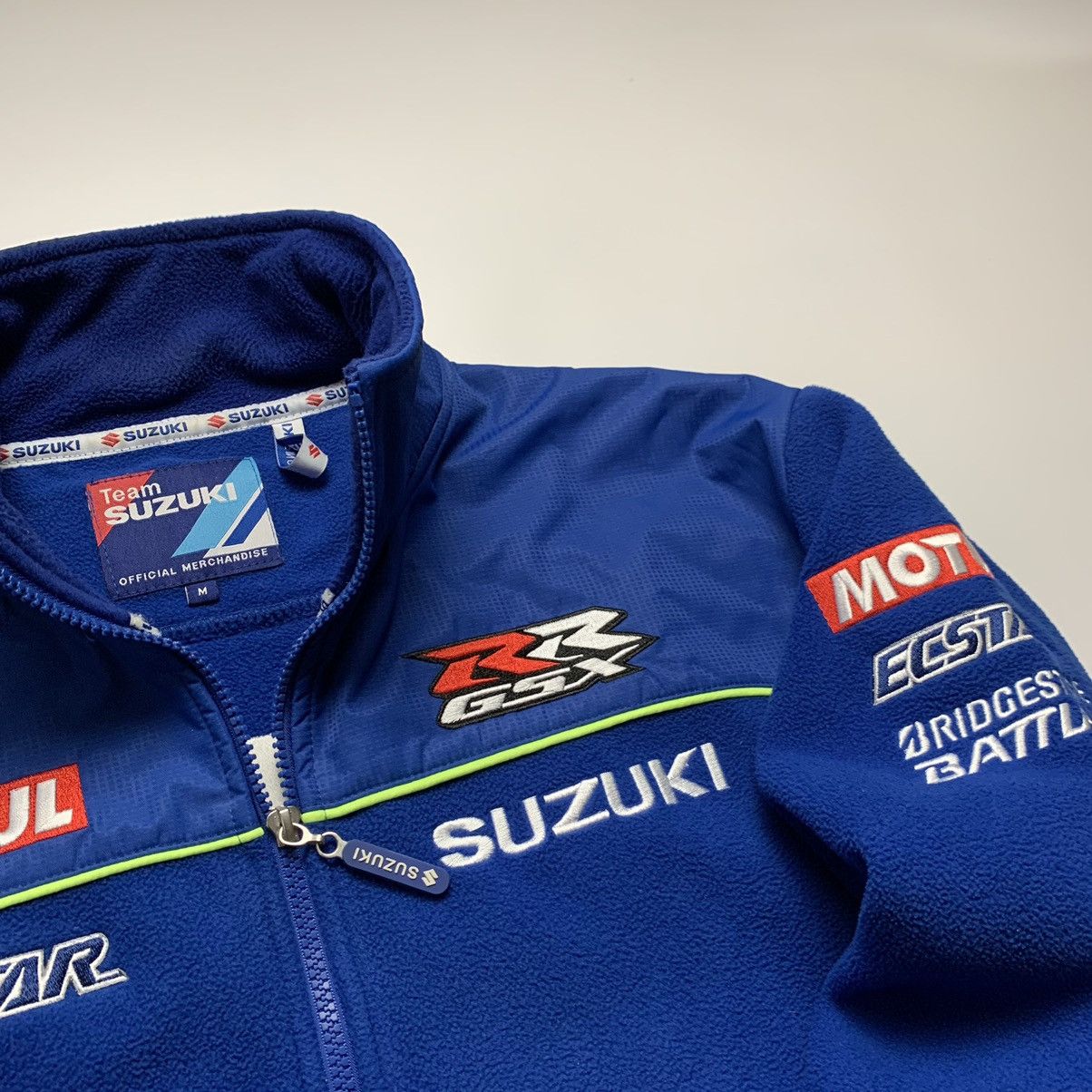 Vintage Vintage Suzuki ECSTAR RRGSX Japanese Racing Fleece Jacket Size US M / EU 48-50 / 2 - 7 Thumbnail