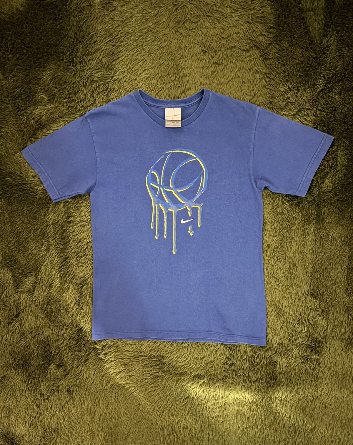 Nike [L] 90s Nike Basketball Printed Tubular T-Shirt Blue Size US L / EU 52-54 / 3 - 1 Thumbnail