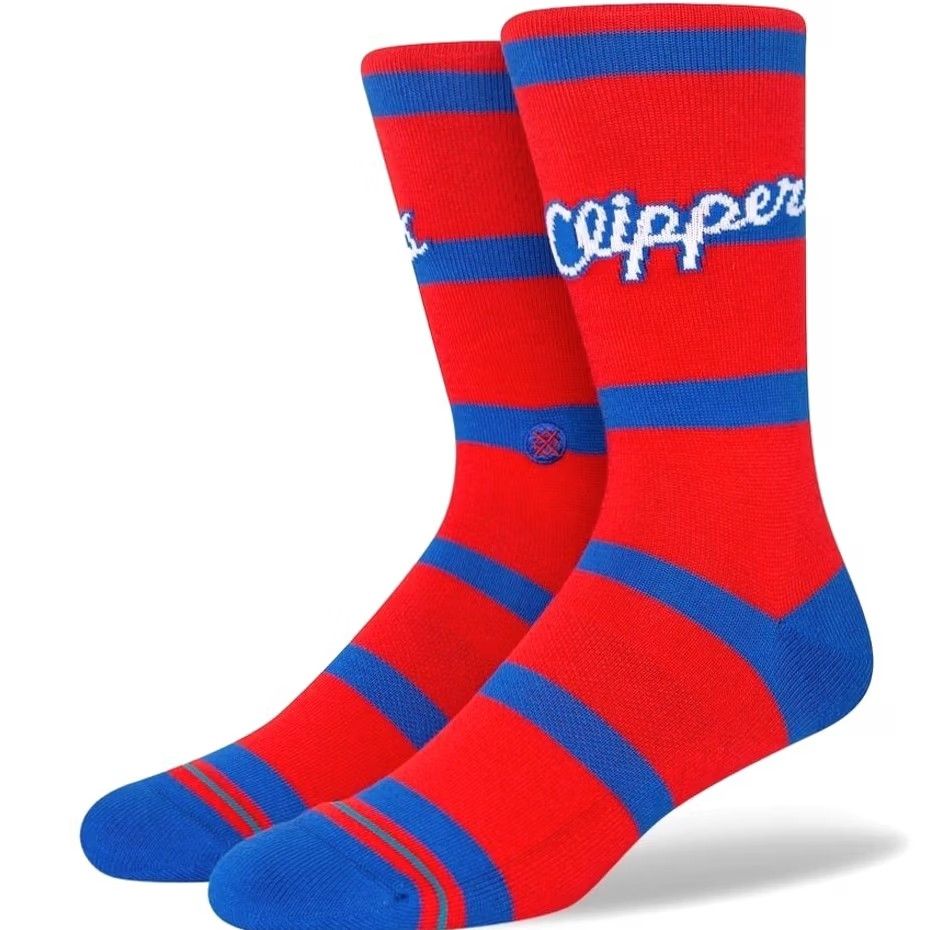 Vintage Stance Crew Socks Mens Large Size 9-13 Lot of 3 Pair LA Clippers Black Red Cushioned Crew Socks Size ONE SIZE - 5 Thumbnail