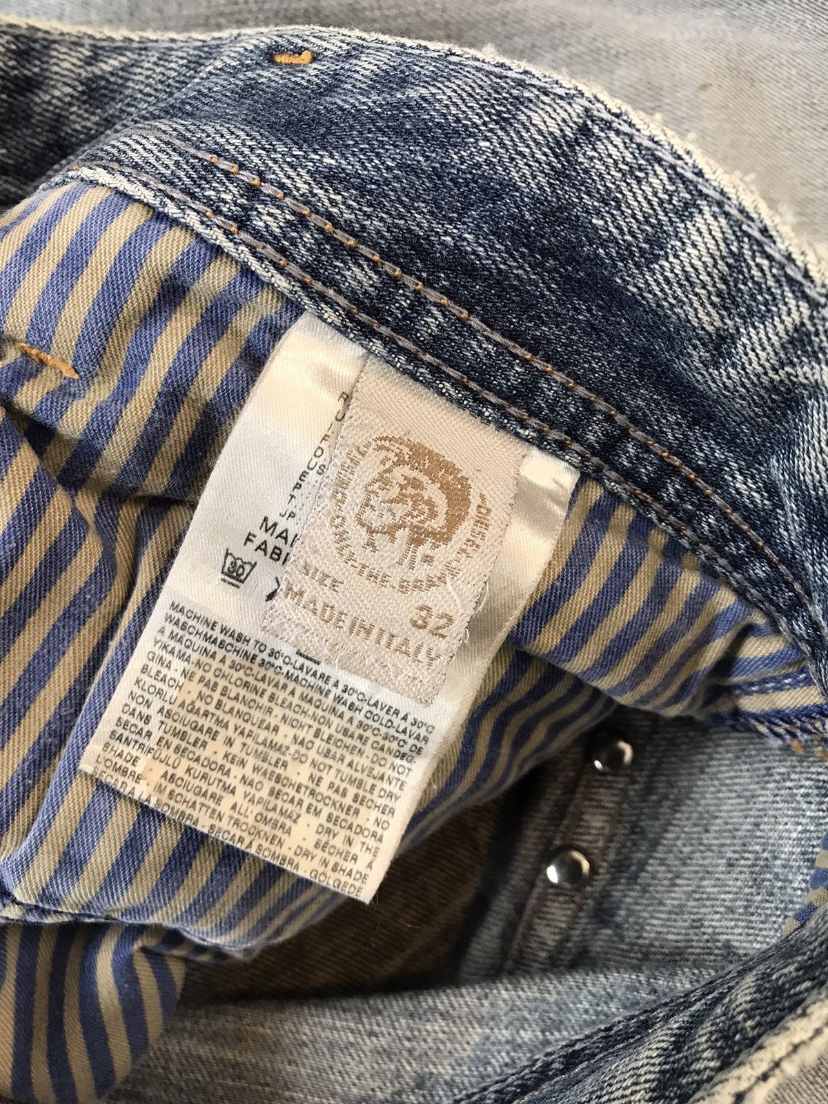 Diesel × Vintage Vintage diesel industry distressed zipper pocket denim Size US 34 / EU 50 - 8 Thumbnail
