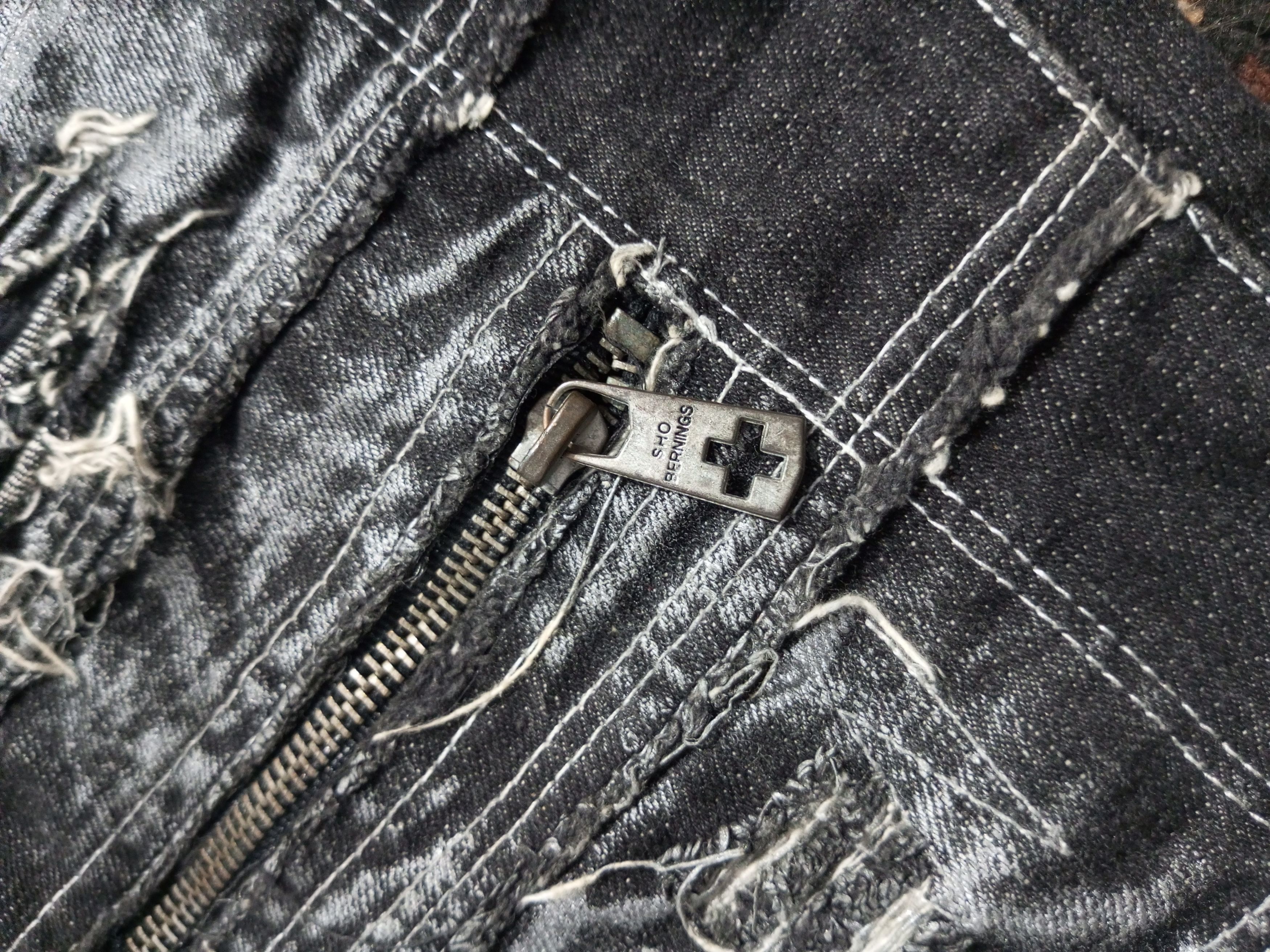 BERNINGS SHO Berning sho punk studded skull flared distressed jeans Size US 30 / EU 46 - 17 Thumbnail