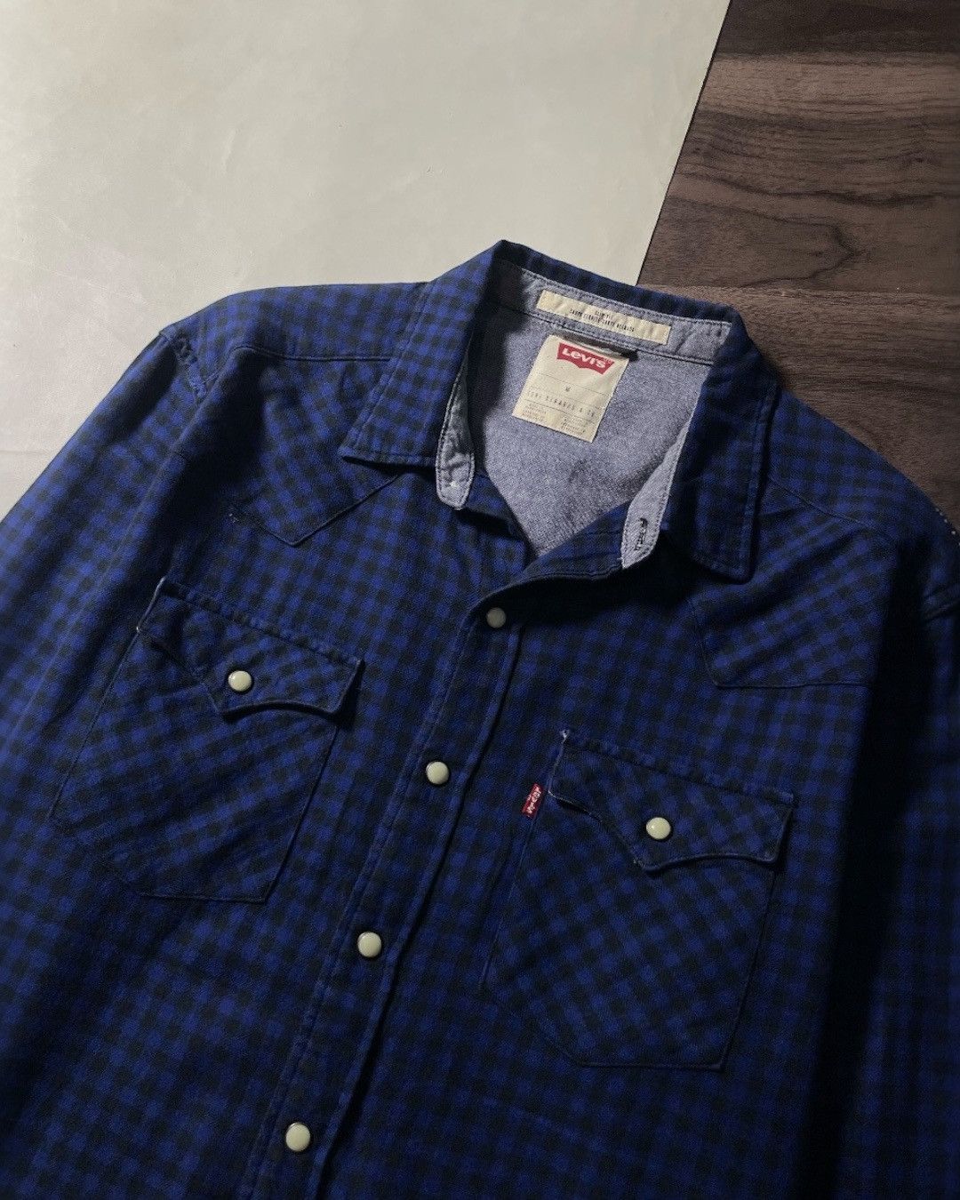Levi's Flannel Shirt Western Double Pocket LEVIS Size M Size US M / EU 48-50 / 2 - 4 Thumbnail