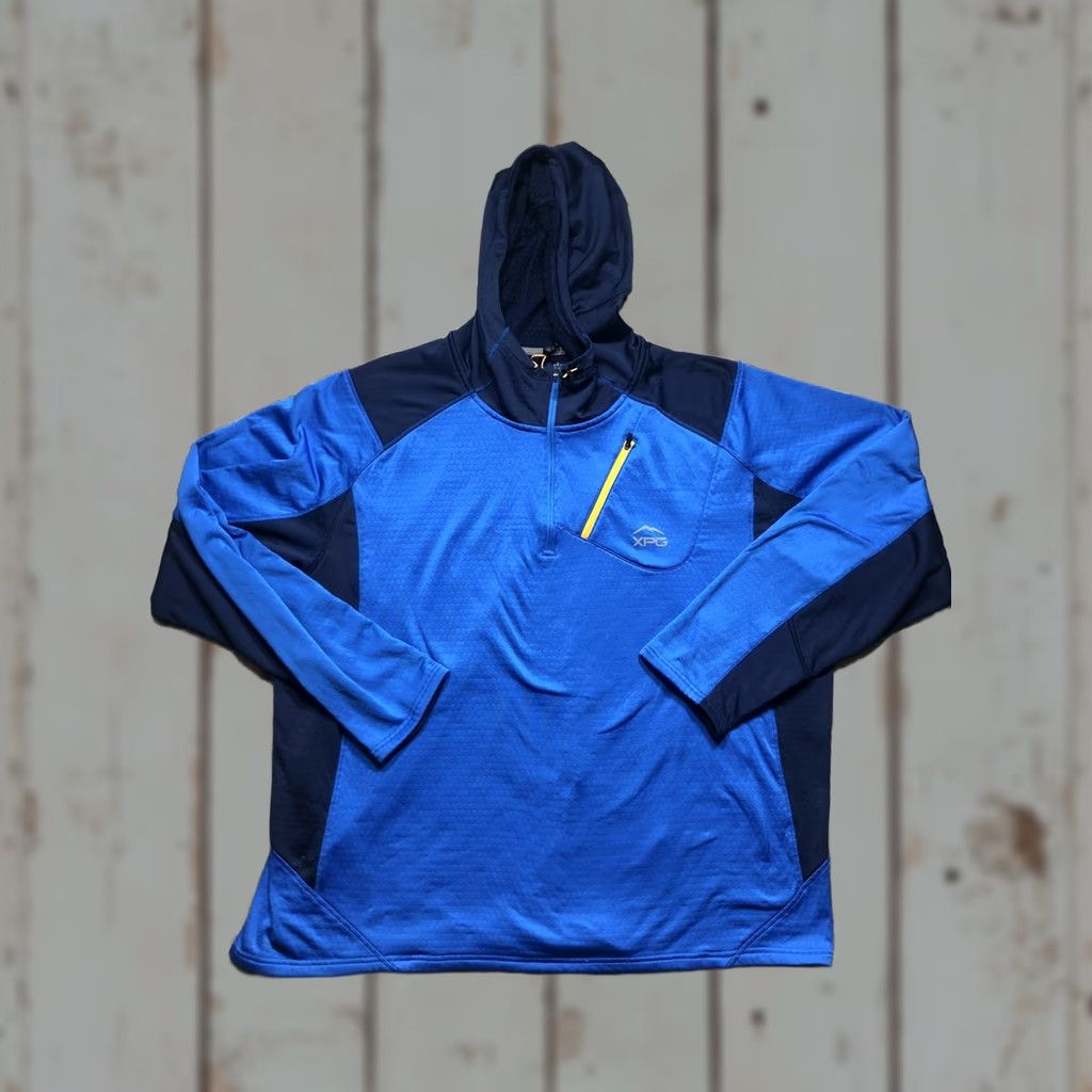 Vintage Cabela's XPG Hoodie Mens 3XL Blue 1/4 Zip Moisture Wicking Fleece Pullover Size US XXL / EU 58 / 5 - 1 Thumbnail