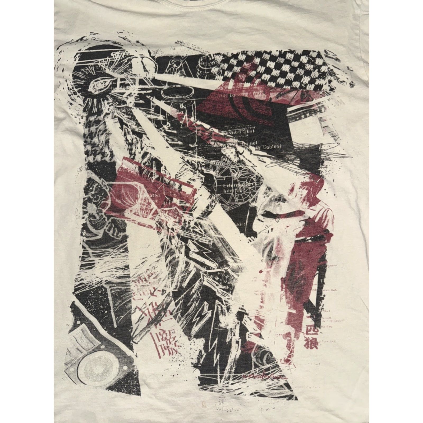 Vintage VINTAGE Wonderwall Surf Utility T-Shirt Large Men L Tan Graphic 2000s Y2K Surf Mens Size US L / EU 52-54 / 3 - 2 Thumbnail
