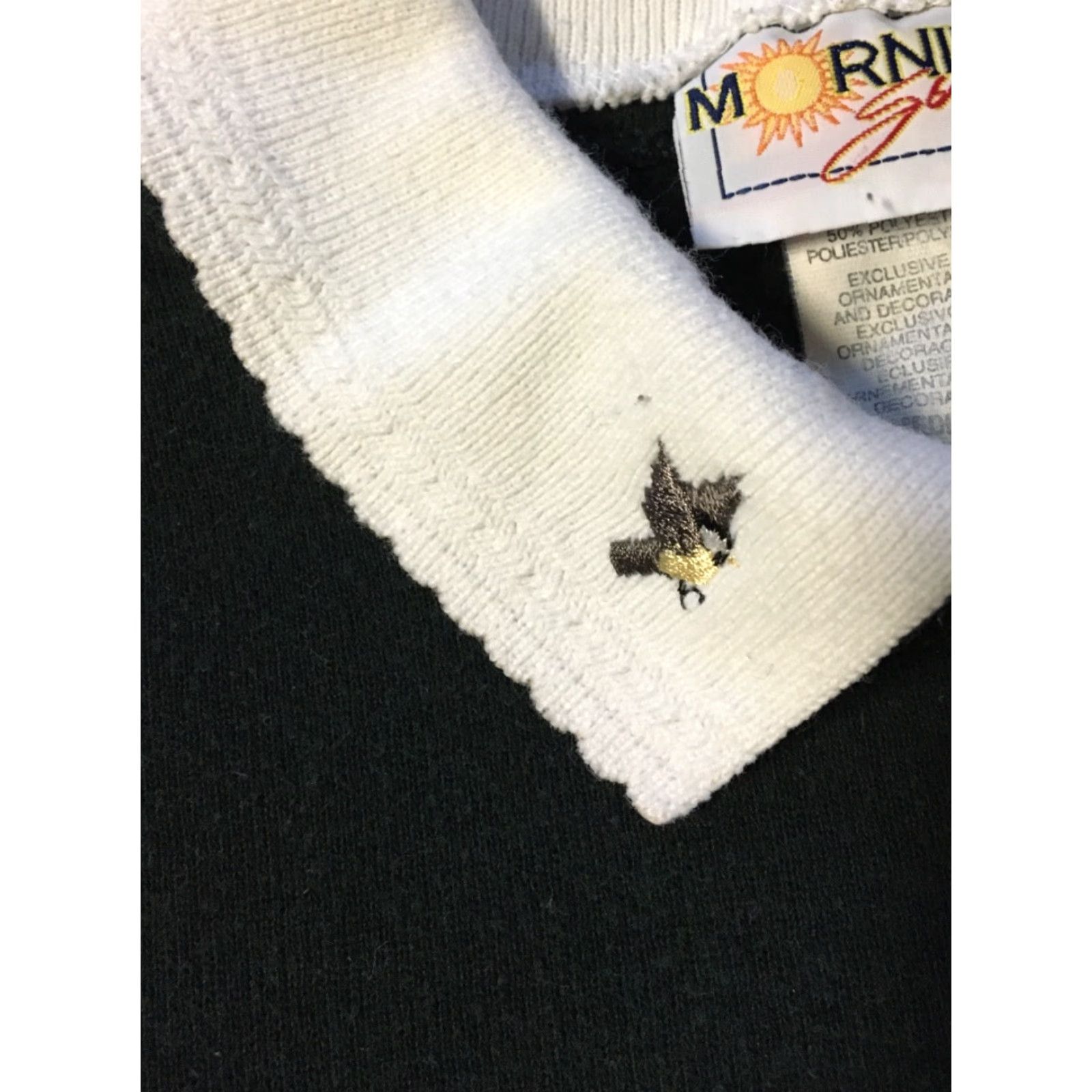 Vintage VINTAGE 90s Bird Squirrel Sweatshirt M Black Morning Sun Shirt Mens Size US M / EU 48-50 / 2 - 5 Thumbnail