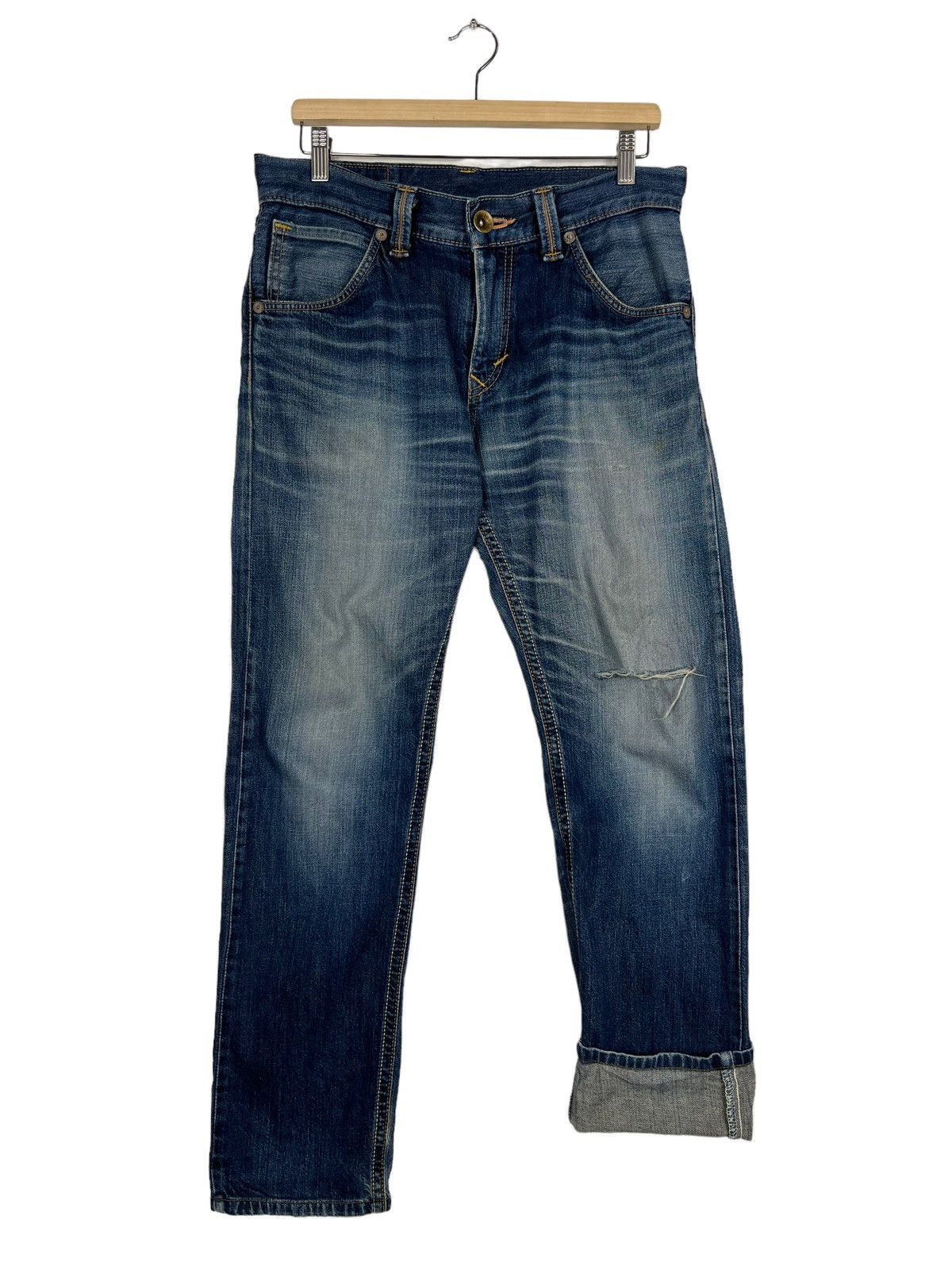 Edwin 🔥 EDWIN COW EXCLUSIVE VINTAGE BROKEN DENIM Size US 34 / EU 50 - 9 Thumbnail