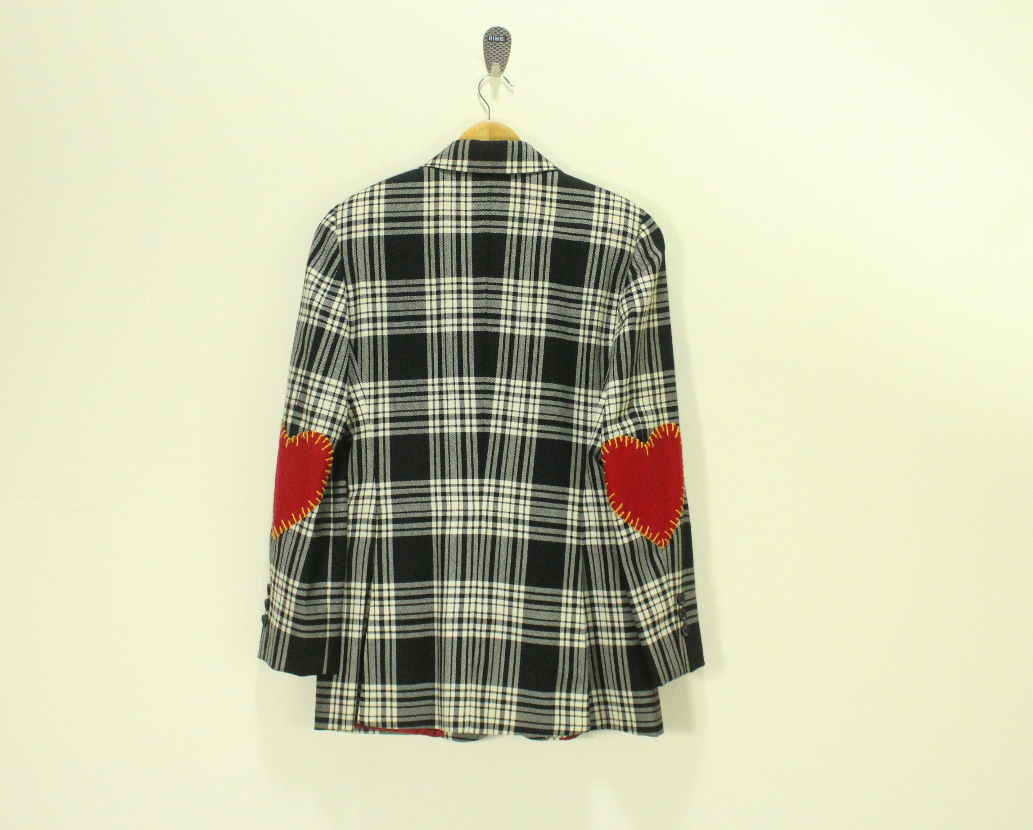 Moschino × Vintage Vintage 90s MOSCHINO CHEAP AND CHIC Jacket Tartan Love Size M / US 6-8 / IT 42-44 - 3 Thumbnail