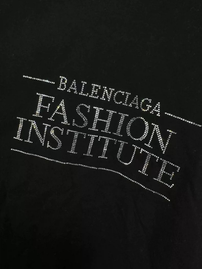 Balenciaga Balenciaga Crystal Motto Short Sleeve Size US L / EU 52-54 / 3 - 3 Thumbnail