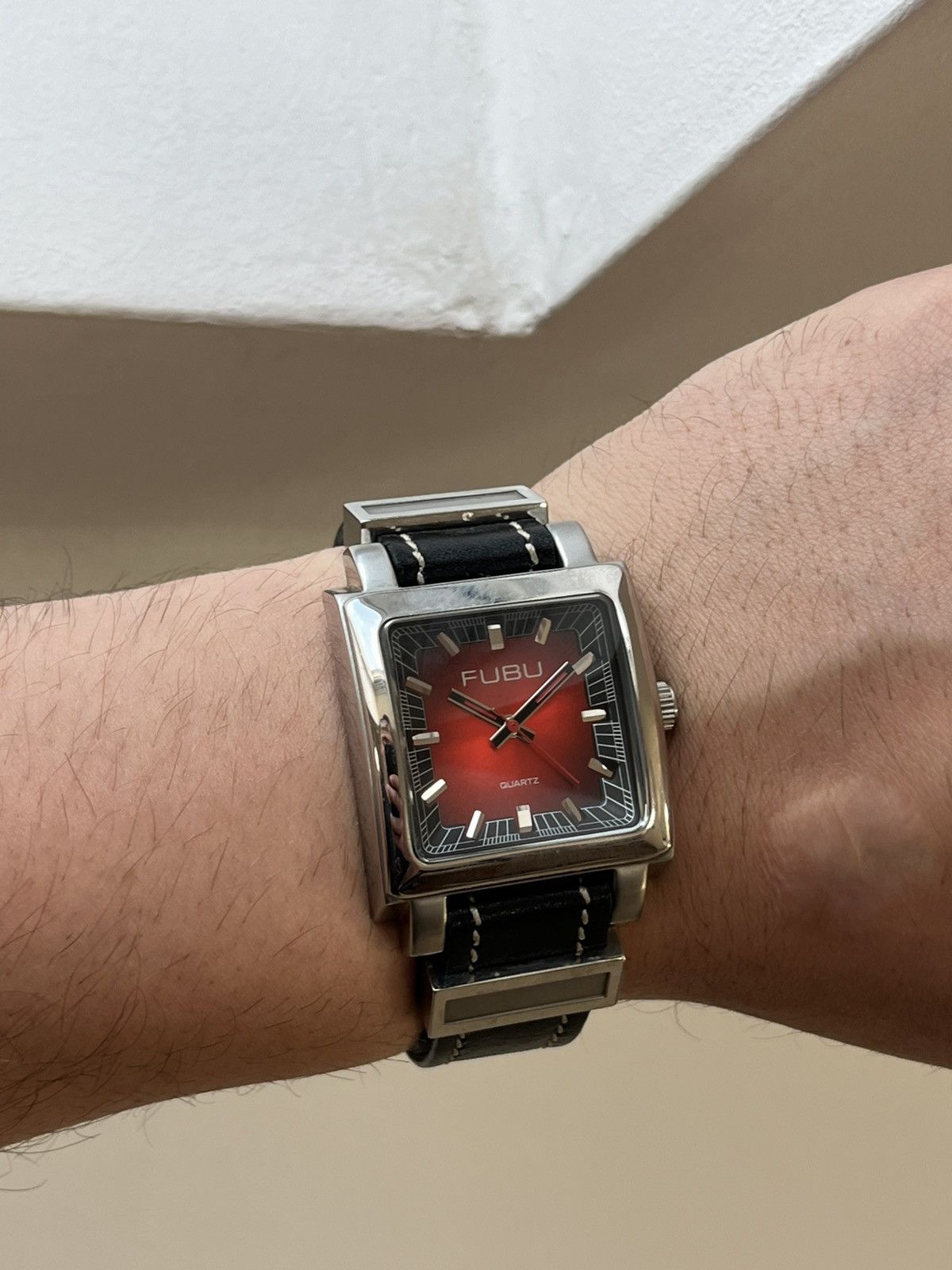 Fubu Vintage Y2K Fubu Tank Watch Pristine Metallic Silver triax Size 38 - 3 Thumbnail