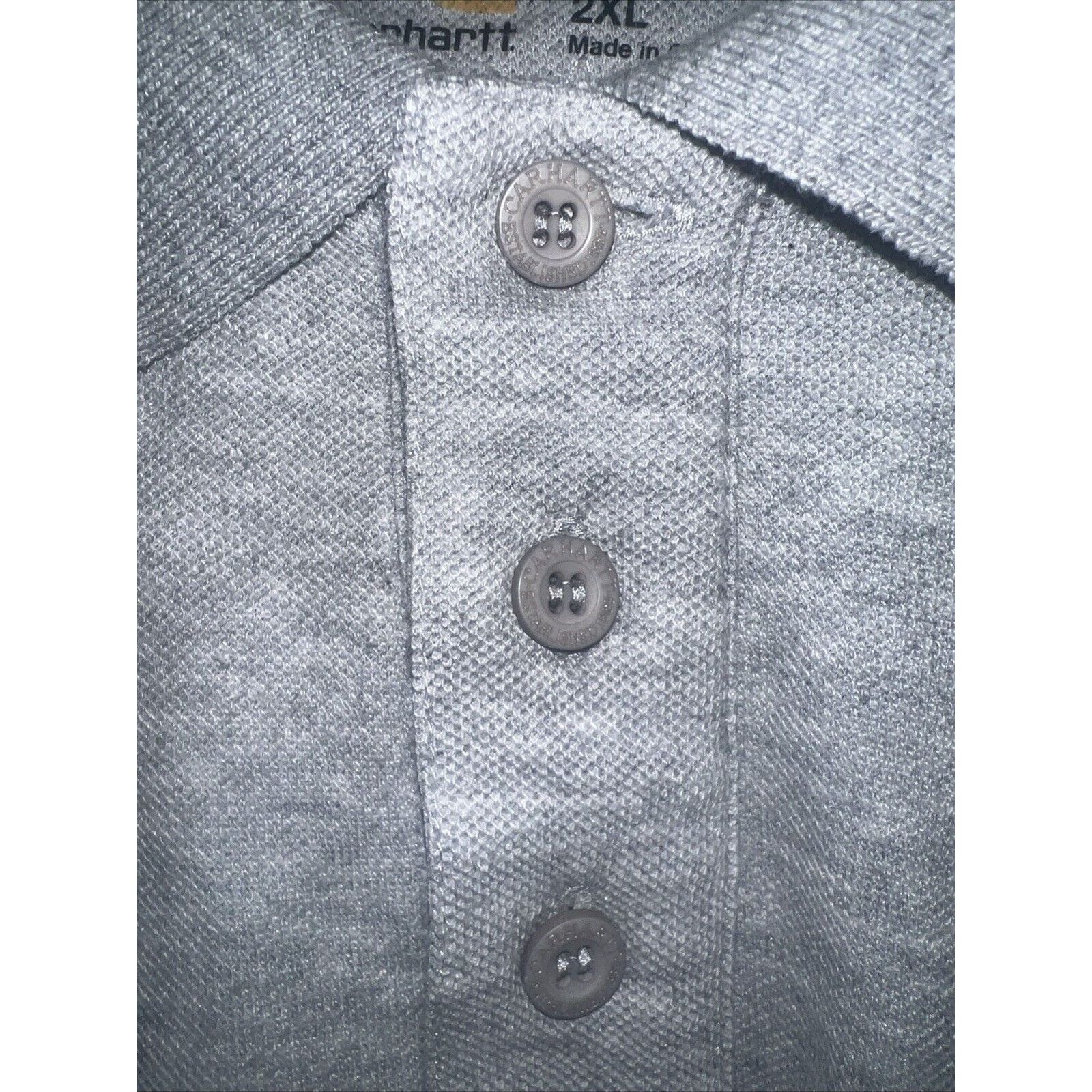 Carhartt Carhartt Men’s Polo Shirt Gray XXL Pocket Original Fit 2XL Size US XXL / EU 58 / 5 - 3 Thumbnail