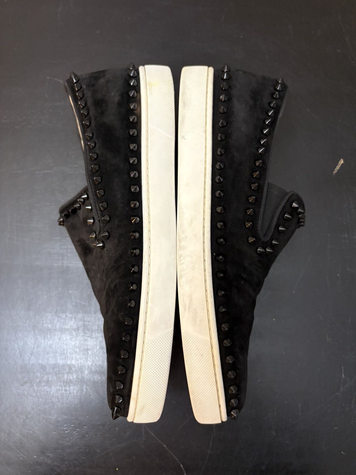 Christian Louboutin Christian Louboutin Red Bottom Pik Boat Spike Sneakers Black Size US 9.5 / EU 42-43 - 4 Thumbnail