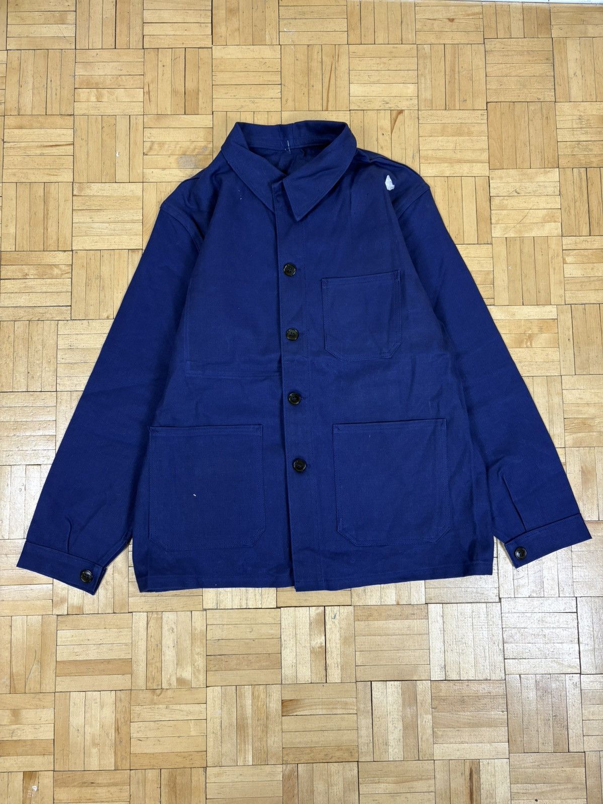 Le Laboureur Vintage 60s/70s unbranded French chore coat dark blue Size US M / EU 48-50 / 2 - 2 Thumbnail