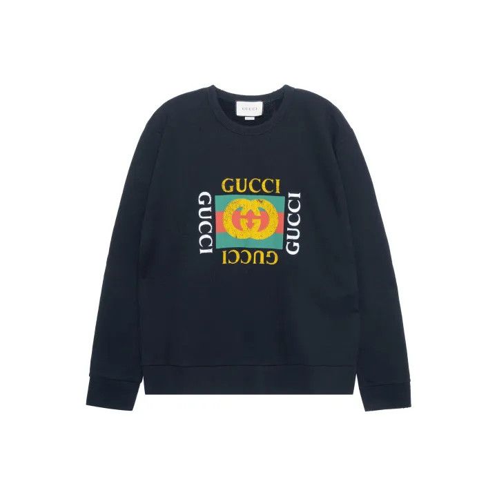 Gucci Gucci Black Logo Print Long Sleeve Sweatshirt Size US XS / EU 42 / 0 - 1 Thumbnail