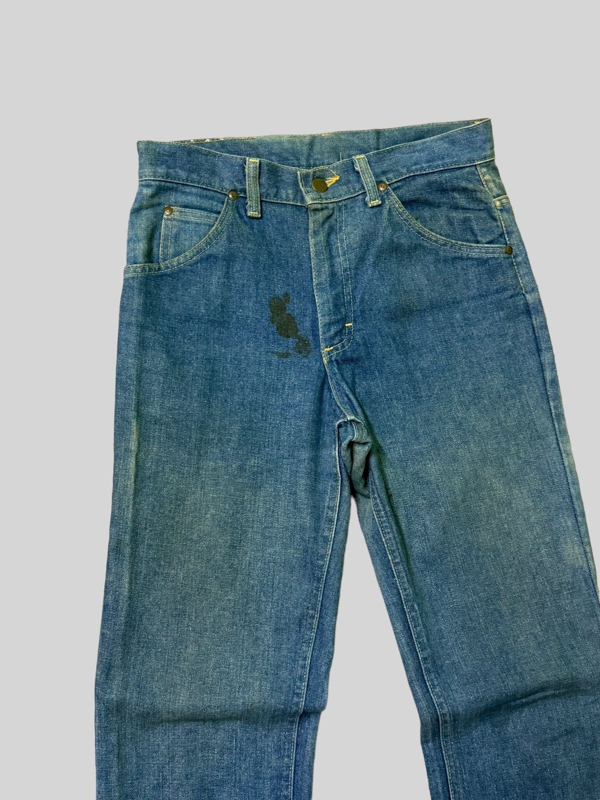 Lee Vintage Flared Lee Raider Talon Zipper Faded Denim Size US 28 / EU 44 - 4 Thumbnail