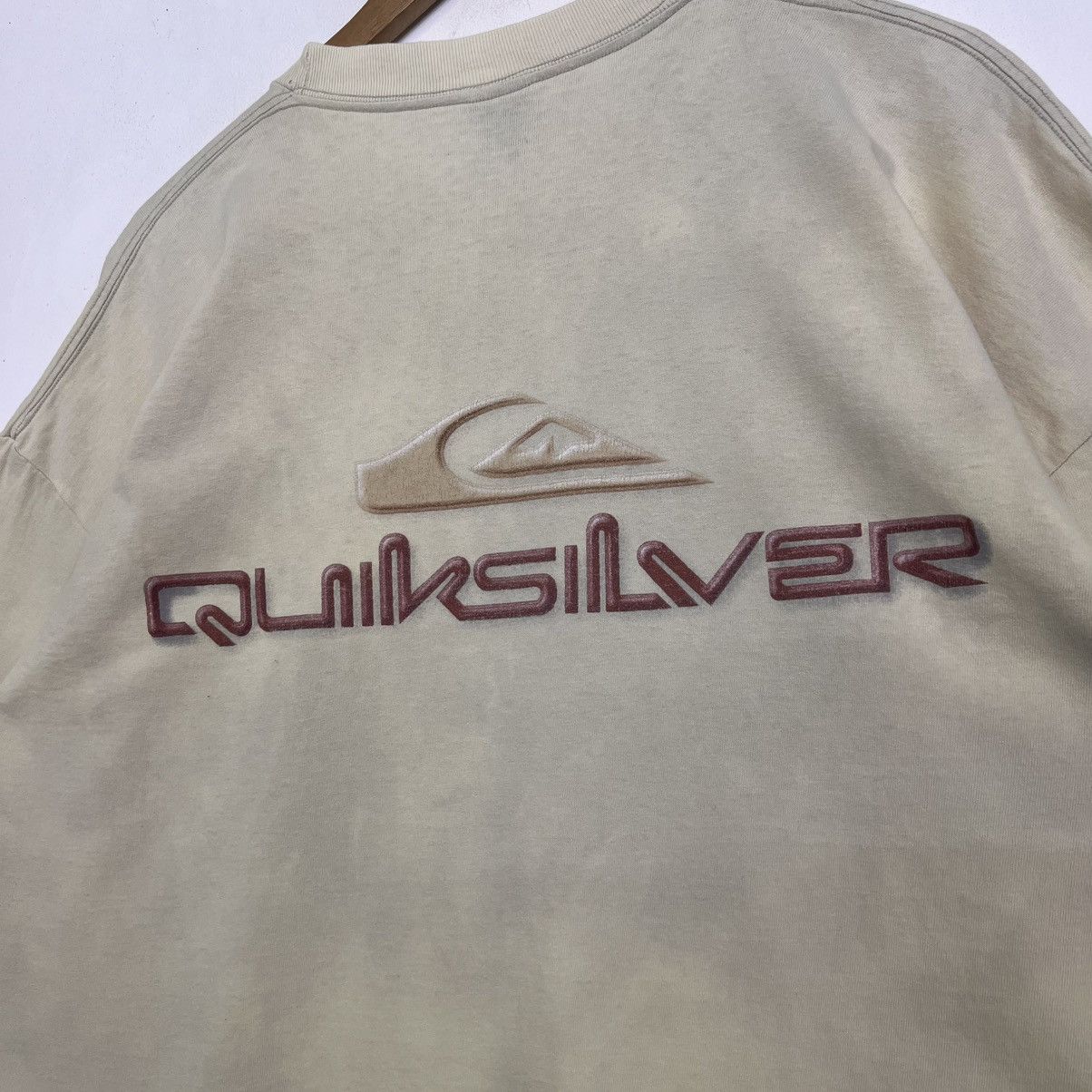 Quiksilver QUIKSILVER VINTAGE SURF SPELLOUT HEAVY WASH TSHIRT Size US XL / EU 56 / 4 - 4 Thumbnail