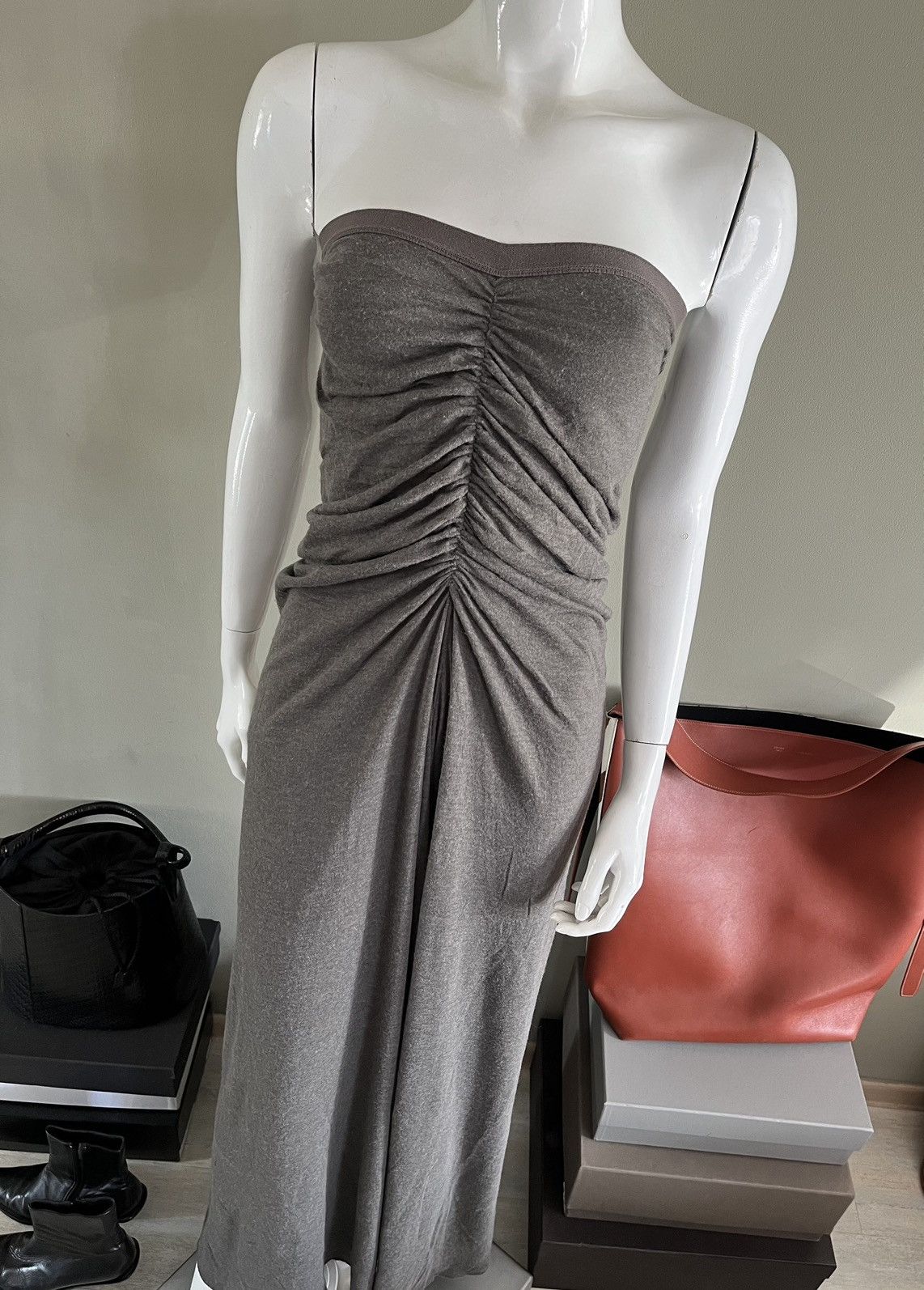 Rick Owens Rick Owens Ruched Jersey Maxi Dress or Skirt Size S / US 4 / IT 40 - 8 Thumbnail