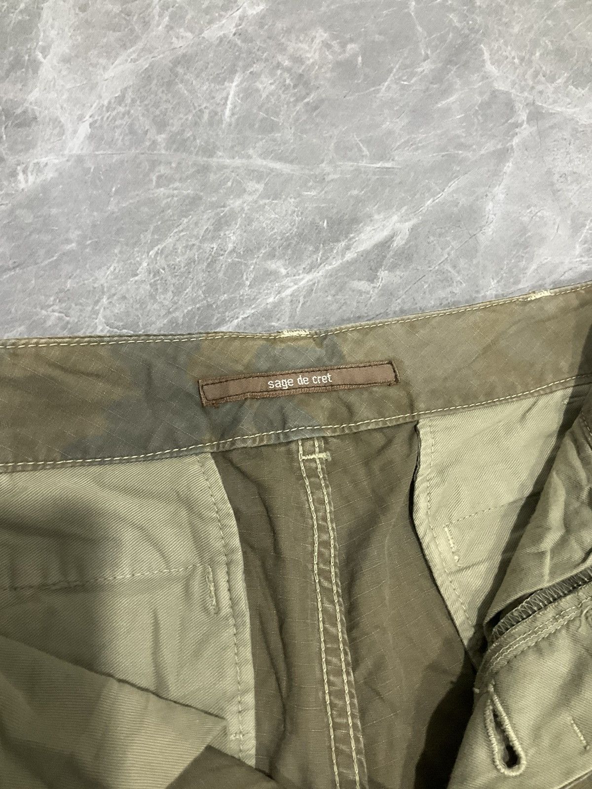 Japanese Brand × No Man Walks Alone × Sage De Cret Vintage Cotton Military Pants Strecth Cut Size US 33 - 7 Thumbnail