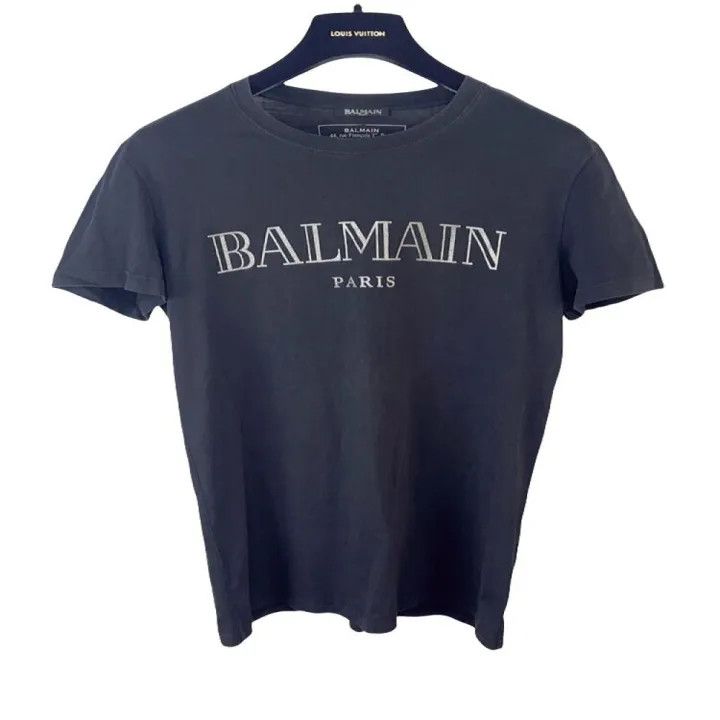Balmain Balmain Logo Black Short Sleeve T-Shirt 0079 Size US S / EU 44-46 / 1 - 1 Thumbnail