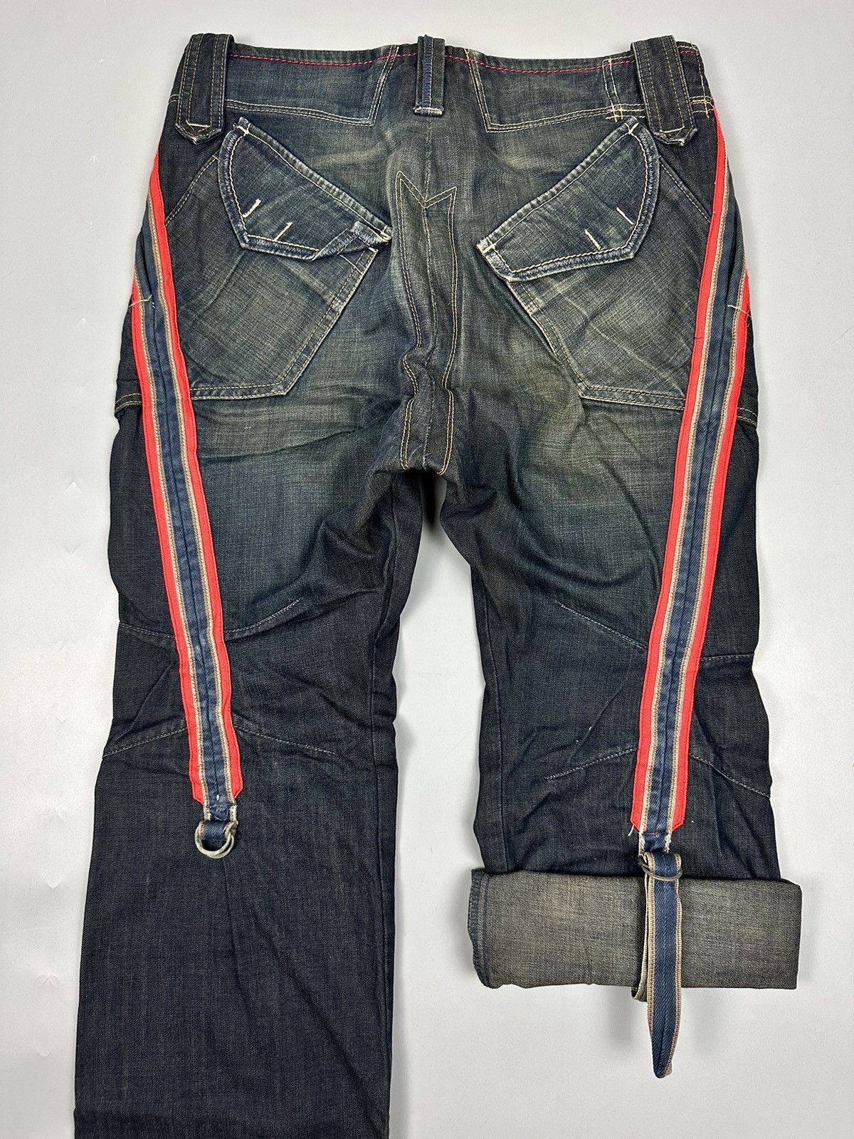 Marithe + Francois Girbaud 🔥Rare🔥Vintage Marithe Francois Girbaud Bondage Flared Denim Size US 31 - 4 Thumbnail