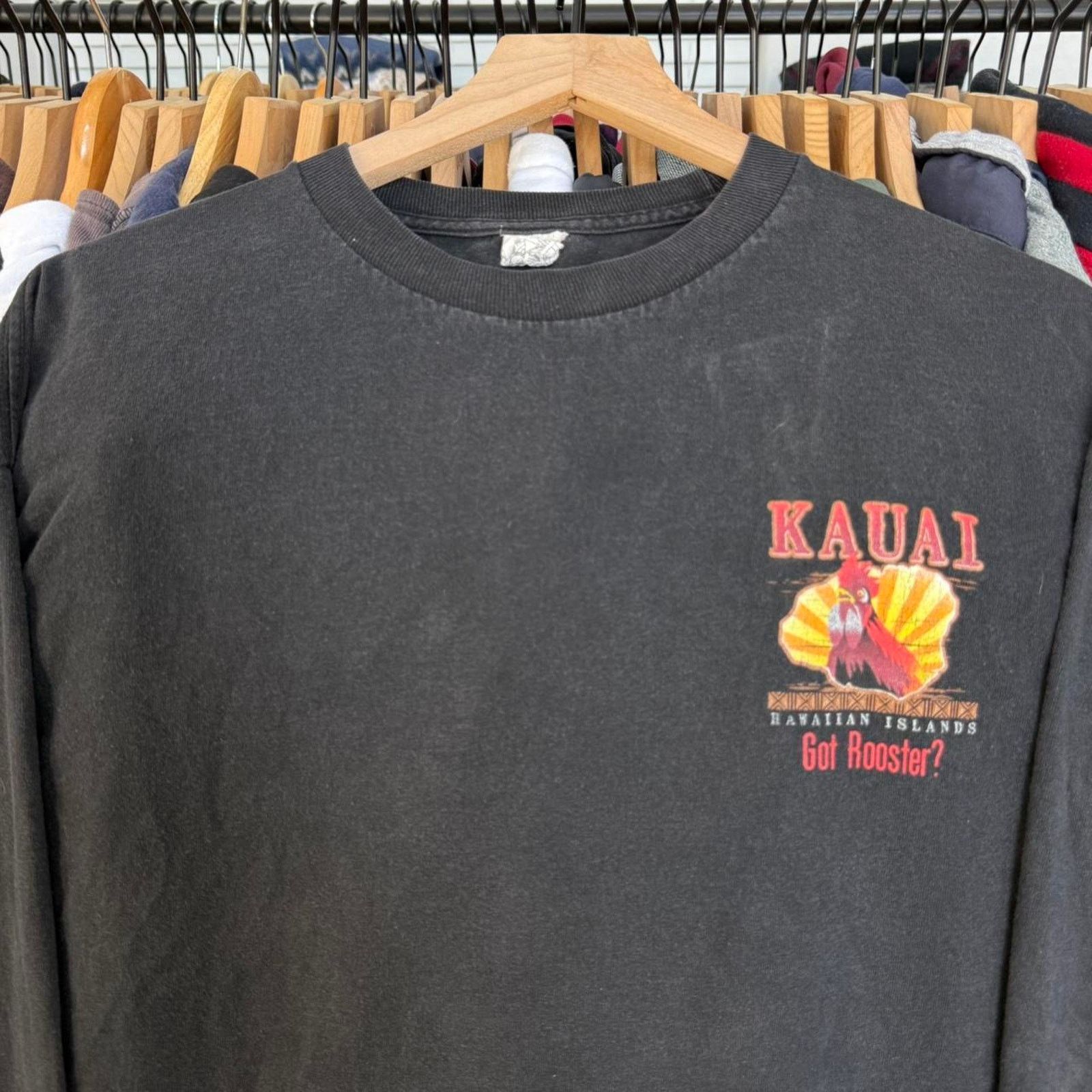 Other Vintage Y2K Kauai Rooster Long Sleeve Tee Black Size US XL / EU 56 / 4 - 4 Thumbnail