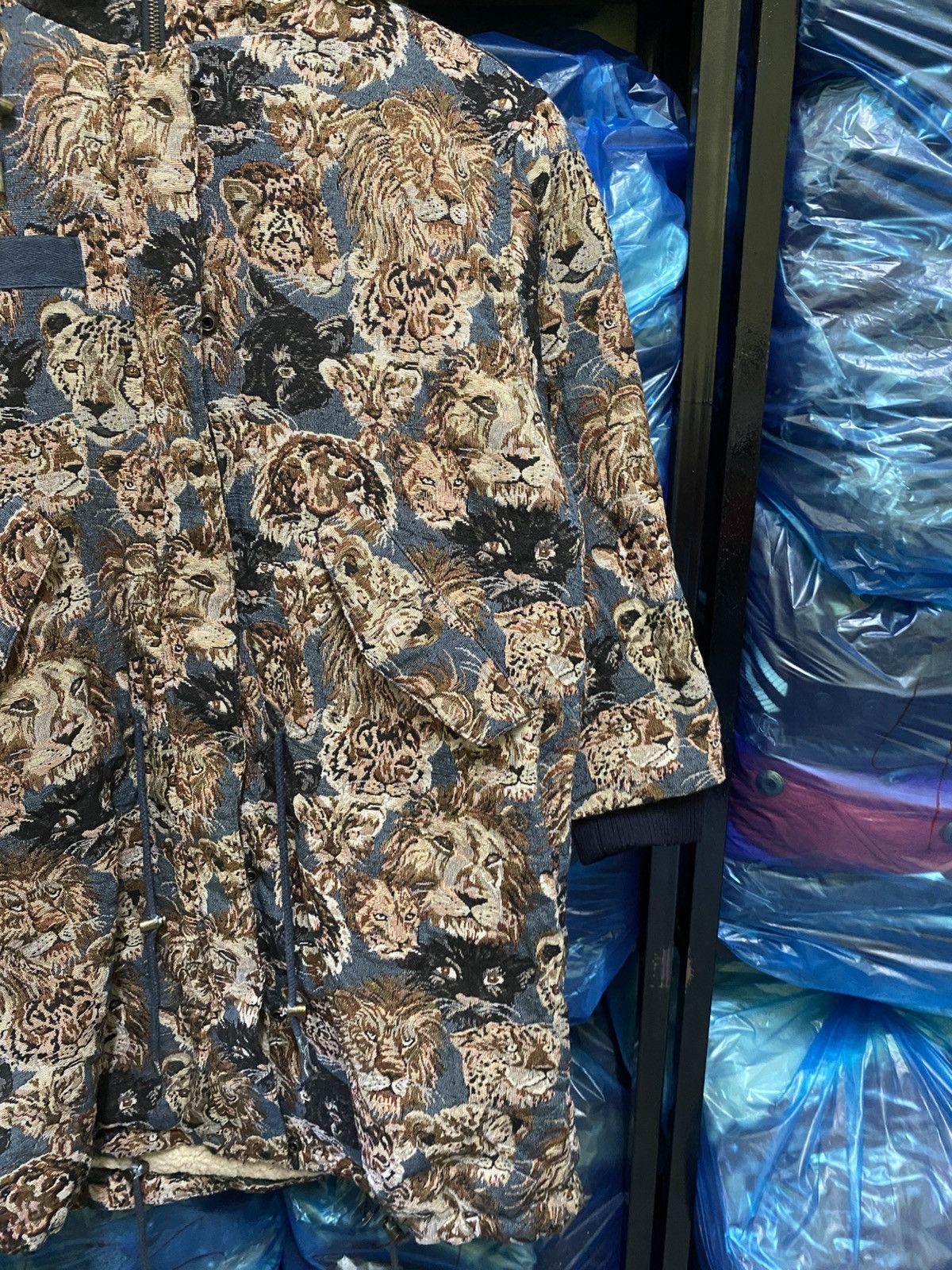 Other Animal Print Tapestry Parka Jacket Bold Lion Jungle Pattern Size US S / EU 44-46 / 1 - 4 Thumbnail