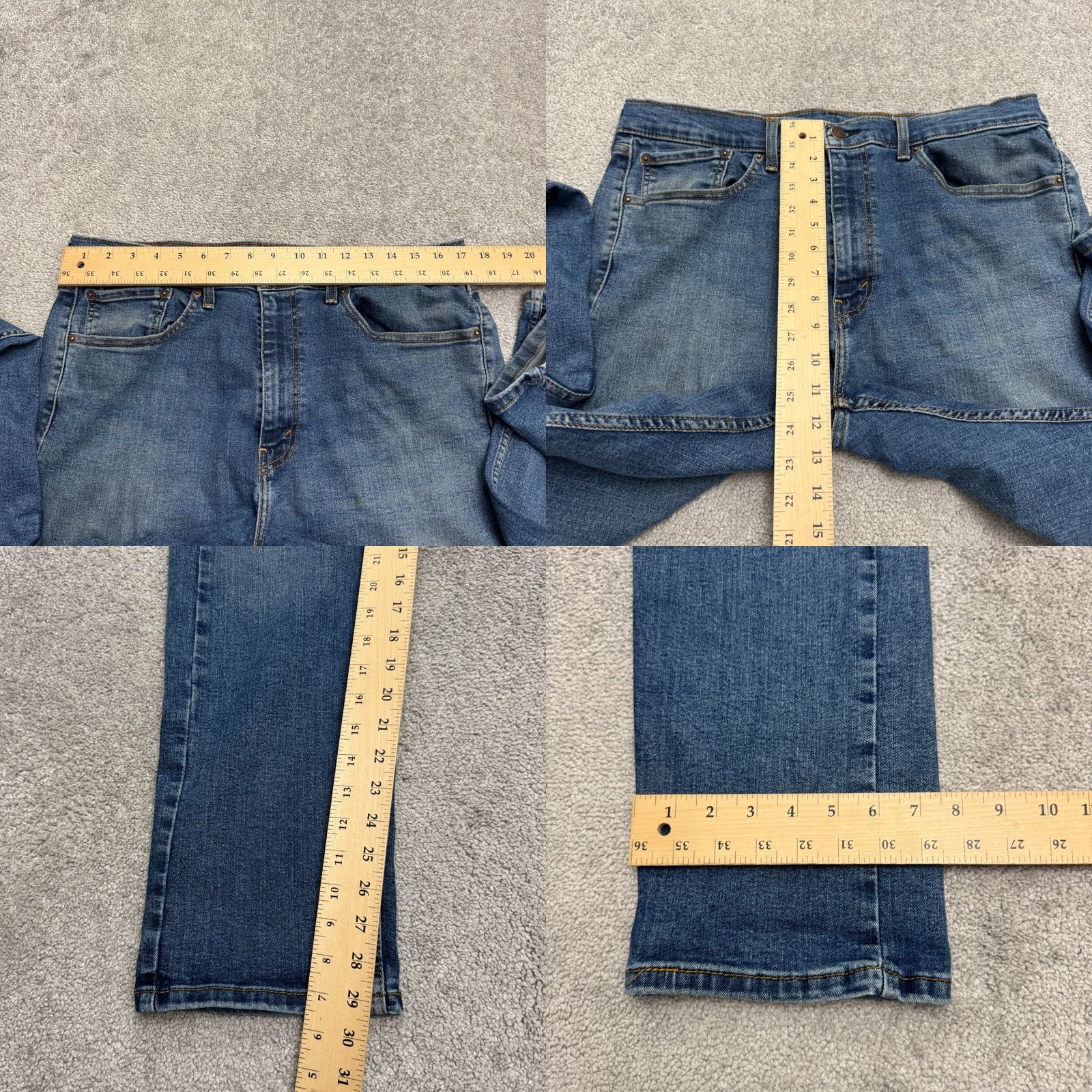 Levi's Levi's 506 Straight Jeans Mens 36x29 Blue Medium Wash Denim Casual Ultra-Comfort Regular Fit Cotton Blend Size US 36 / EU 52 - 9 Thumbnail
