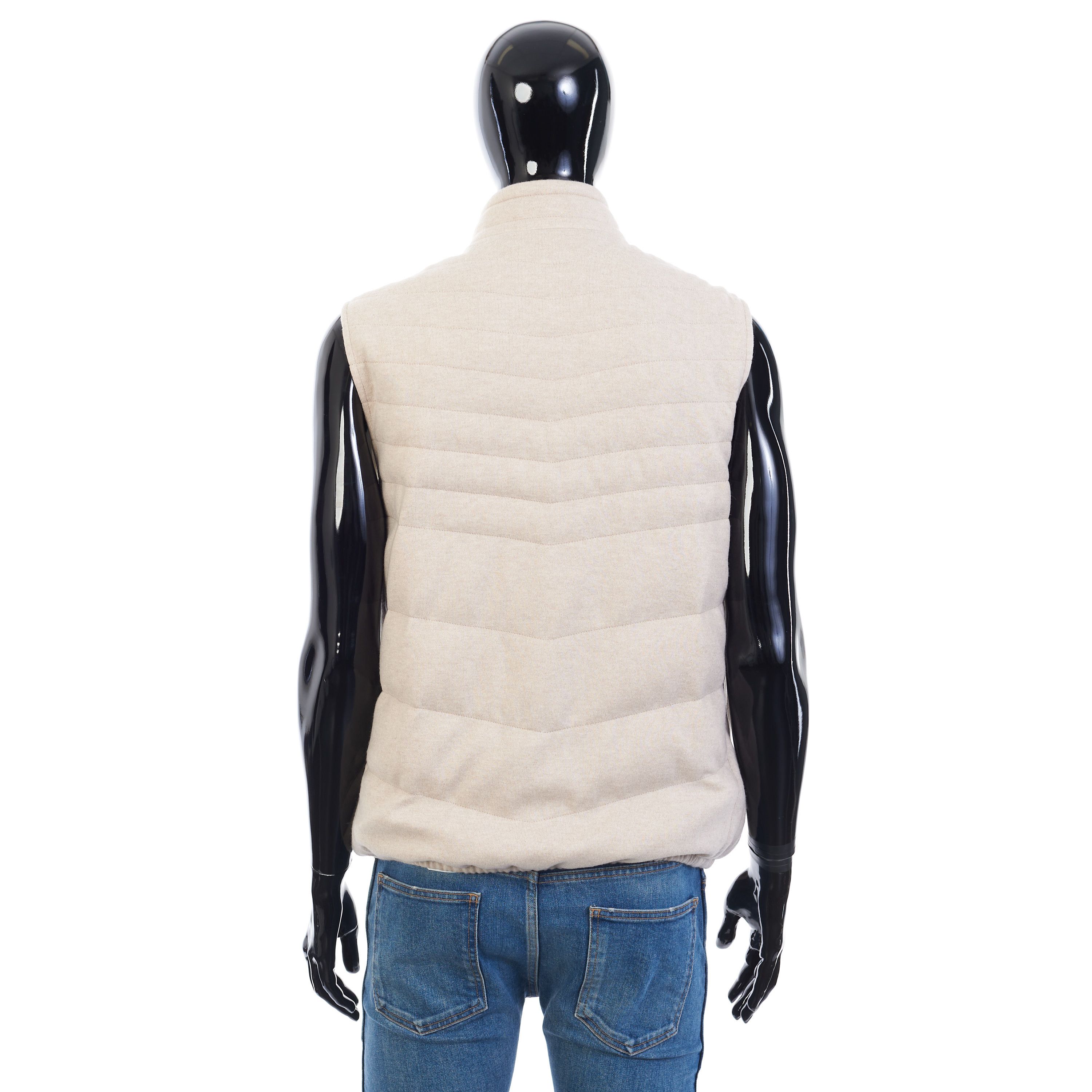 Brunello Cucinelli Beige Cashmere Down Vest - Bodywarmer Gilet Size US L / EU 52-54 / 3 - 5 Thumbnail
