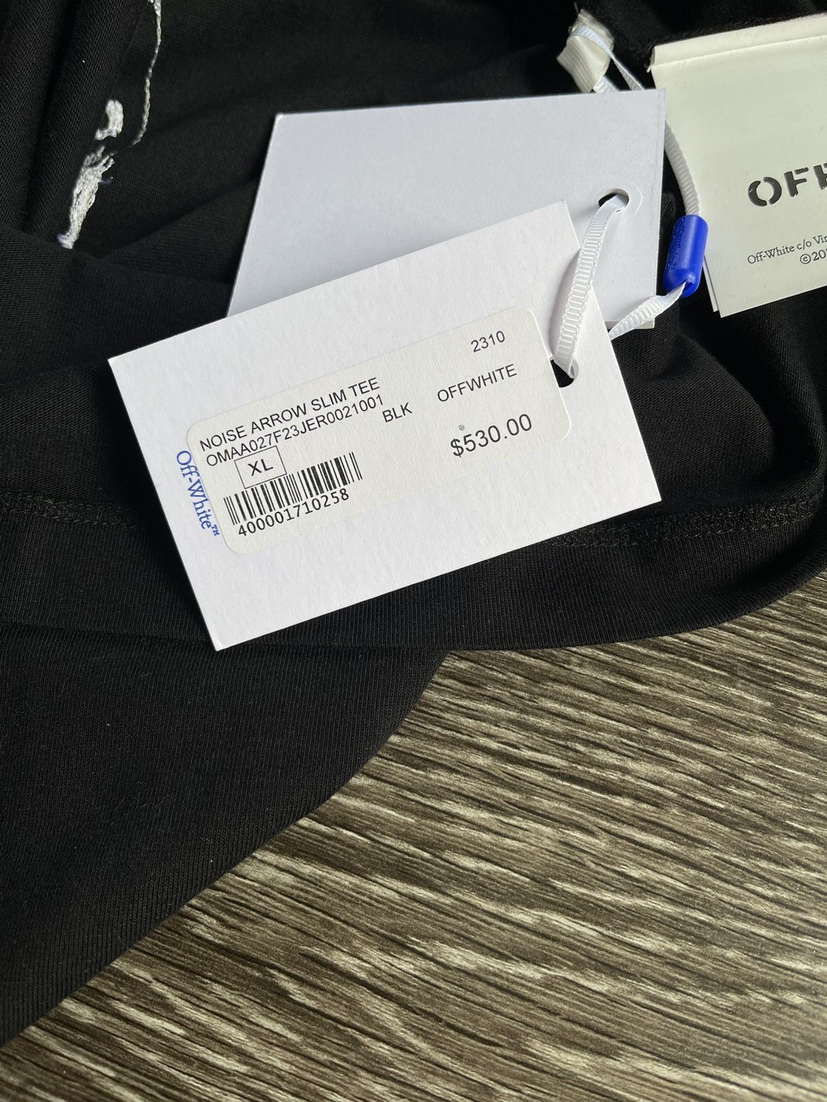 Off-White NEW Off White Black Arrows Stitched Tee Shirt Size US XL / EU 56 / 4 - 14 Thumbnail