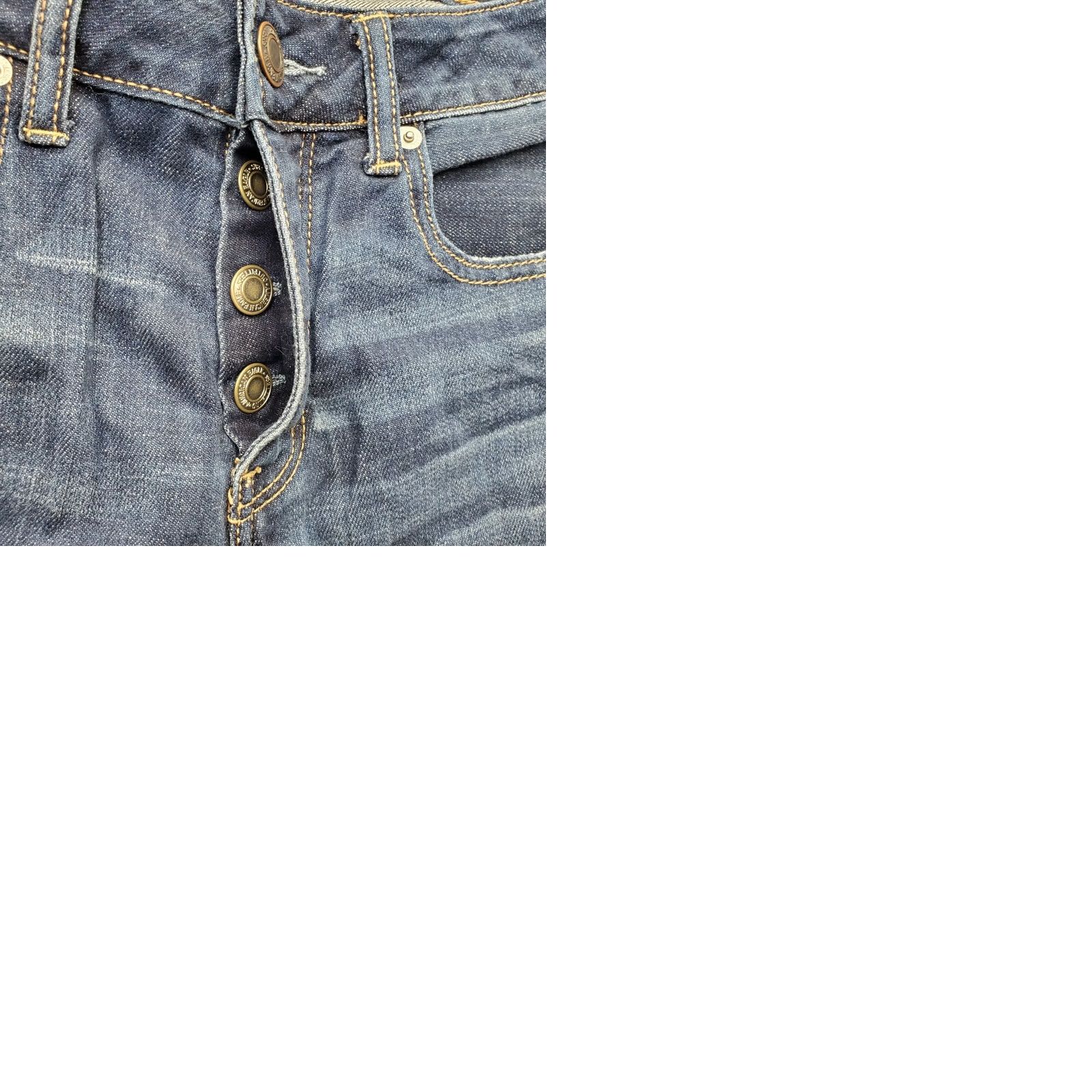 American Eagle Outfitters American Eagle Outfitters Womens 4 Jeans Blue Denim Distressed Button Fly Tomgirl Skinny AEO 4R Size 27" / US 4 / IT 40 - 9 Thumbnail