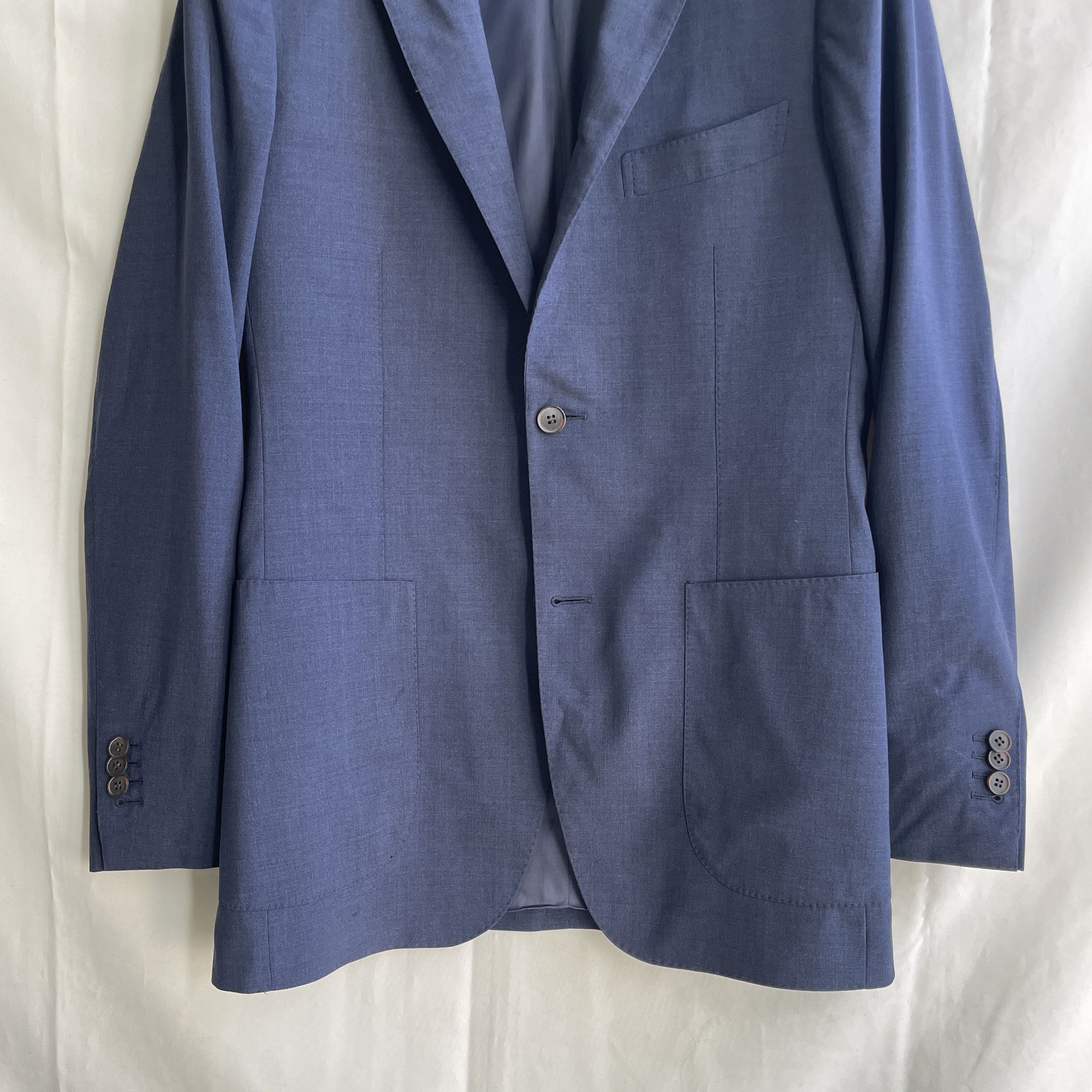 Suitsupply Suitsupply Traveller Wool Navy Solid Suit Jacket Blazer Size 40L - 5 Thumbnail