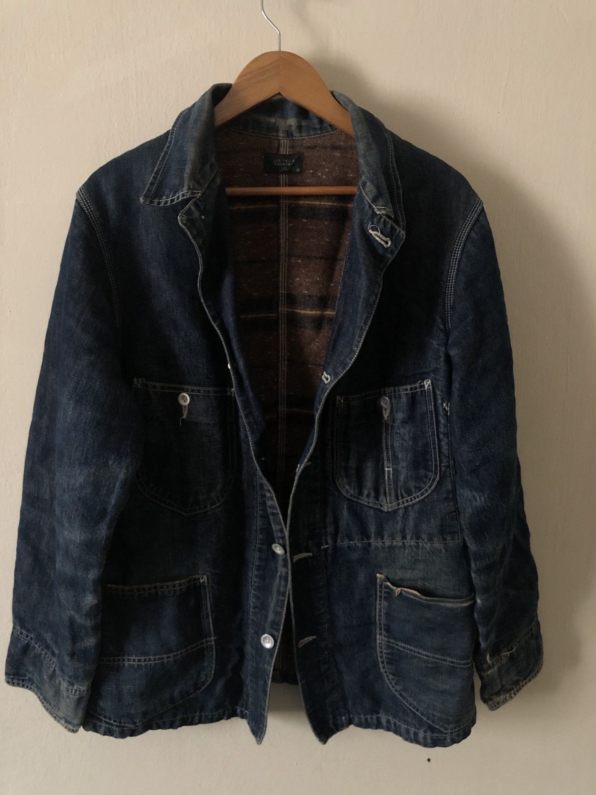 Japanese Brand Vintage Let It Ride ELT Japan Thrashed Chore Cowboy Jacket Size US M / EU 48-50 / 2 - 3 Thumbnail