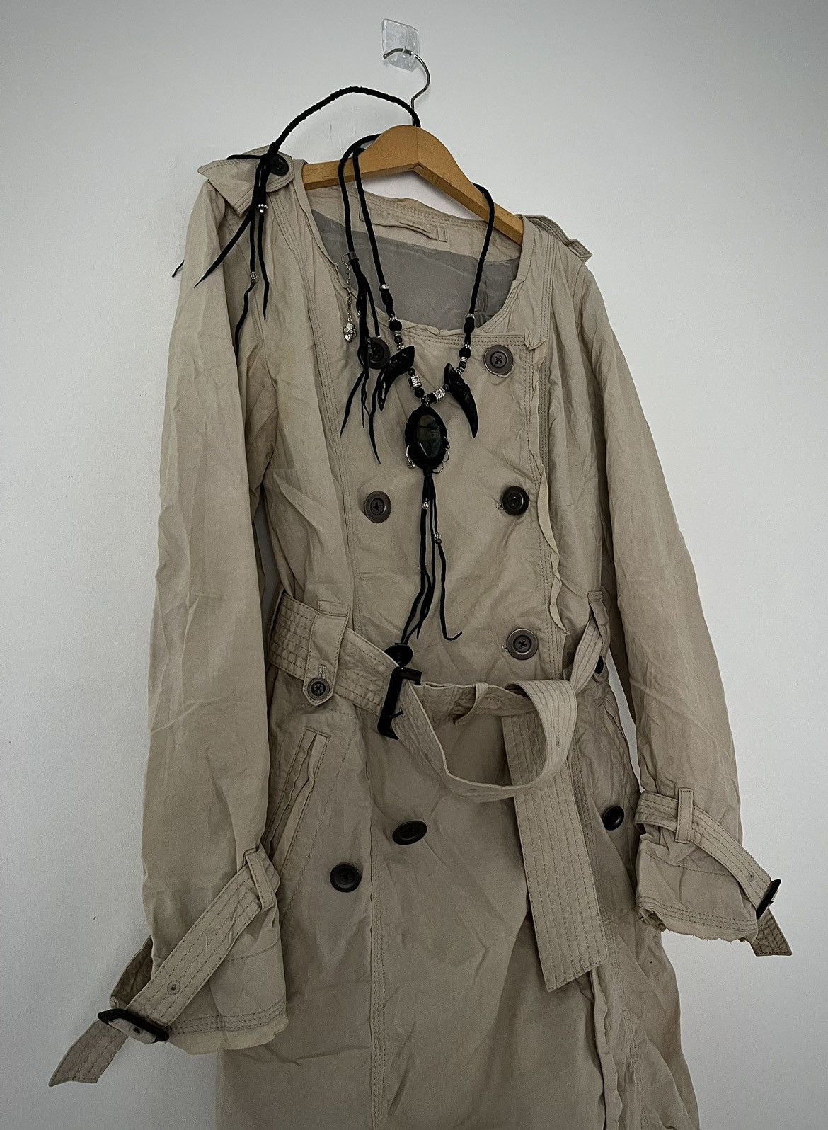 5351 POUR LES HOMMES 2000s 5351 Pour Les Femmes Asymmetric Napoleon Parka Jacket Size US M / EU 48-50 / 2 - 5 Thumbnail