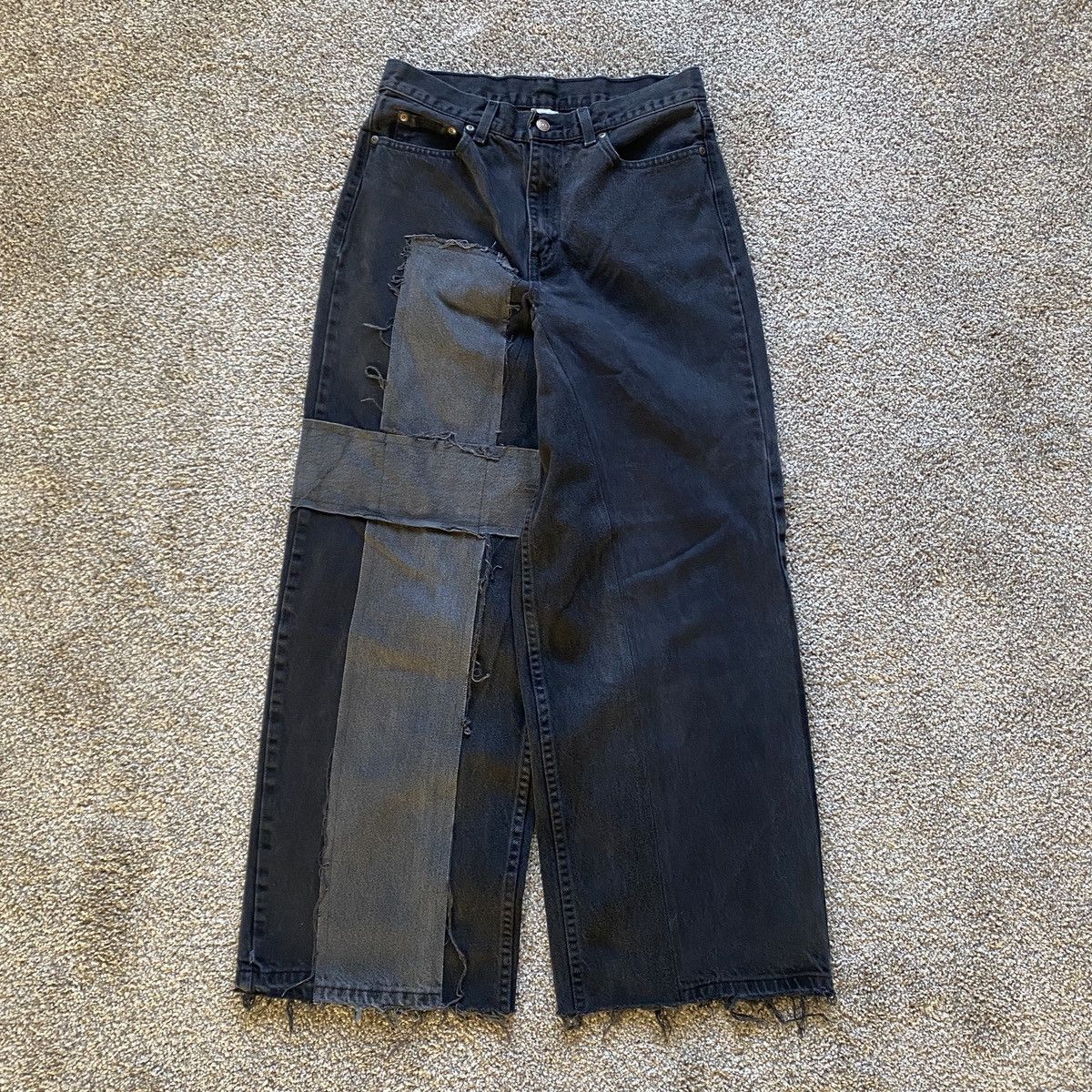 Vintage Black denim baggy jeans y2k Size US 30 / EU 46 - 1 Thumbnail