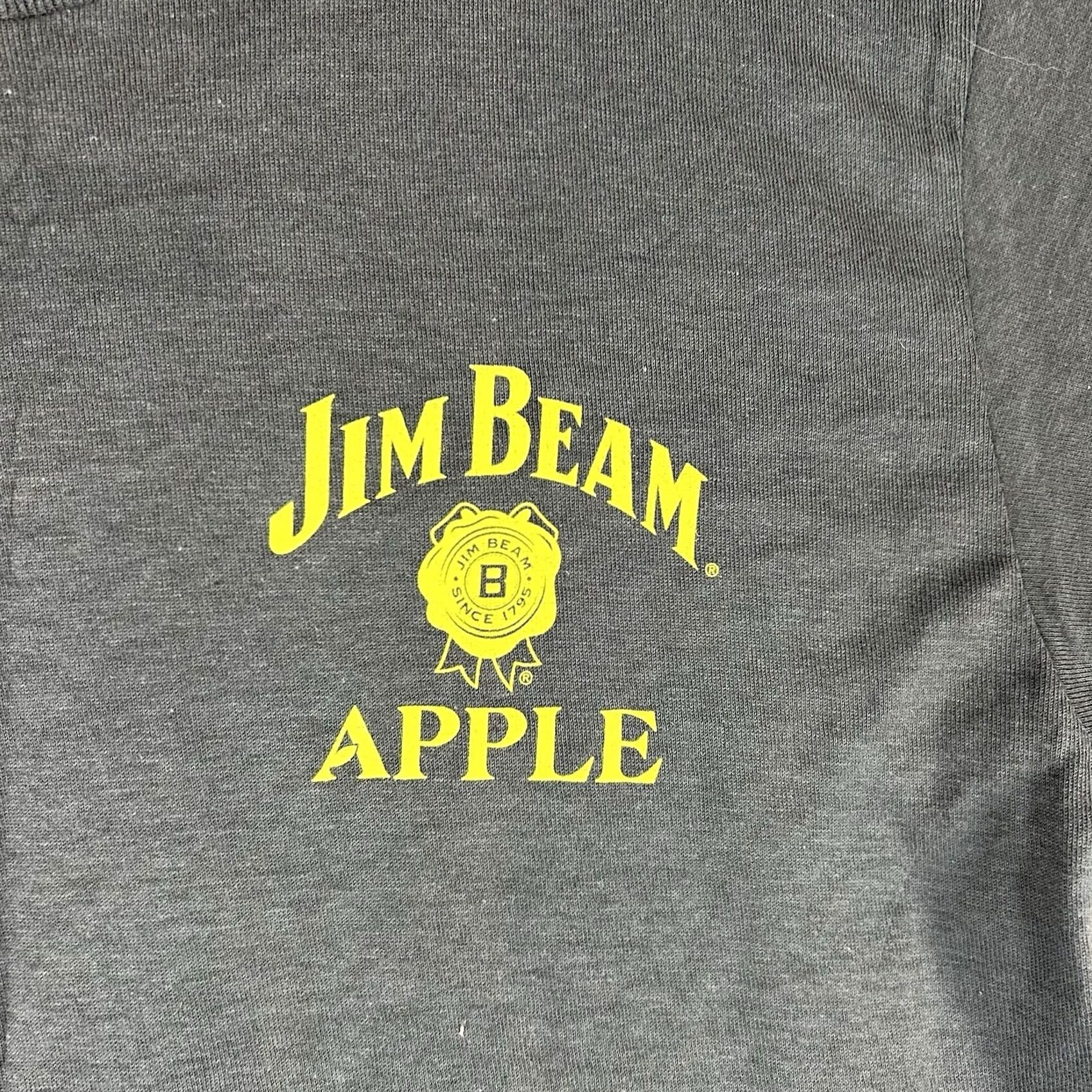 Apple Jim Beam Whiskey Apple Short Sleeve T-shirt Mens Small Gray Logo Graphic Print Cotton Crew Neck T-Shirt Casual Top Size US S / EU 44-46 / 1 - 2 Thumbnail