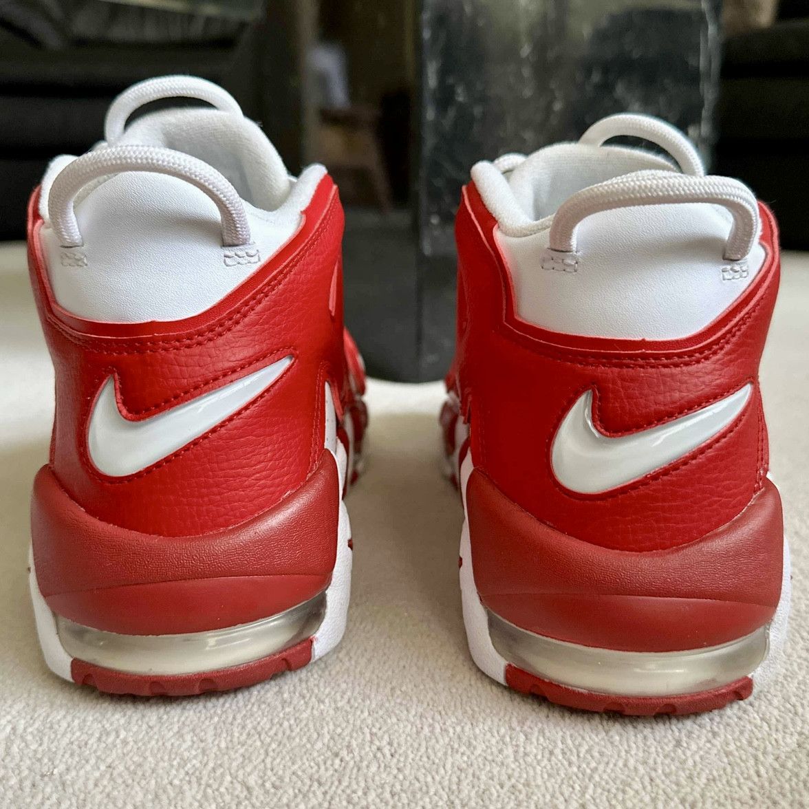 Nike ULTRA RARE Nike AIR MORE UPTEMPO White/Red SNEAKERS Sz 9.5 Size US 9.5 / EU 42-43 - 7 Thumbnail