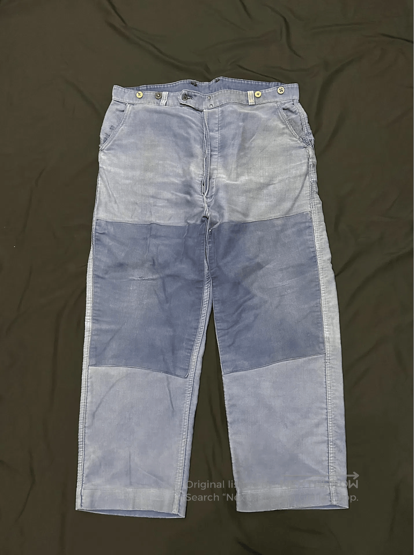 Vintage Vintage 40s Adolphe Lafont Moleskin Work Pants. Size US 31 - 1 Thumbnail