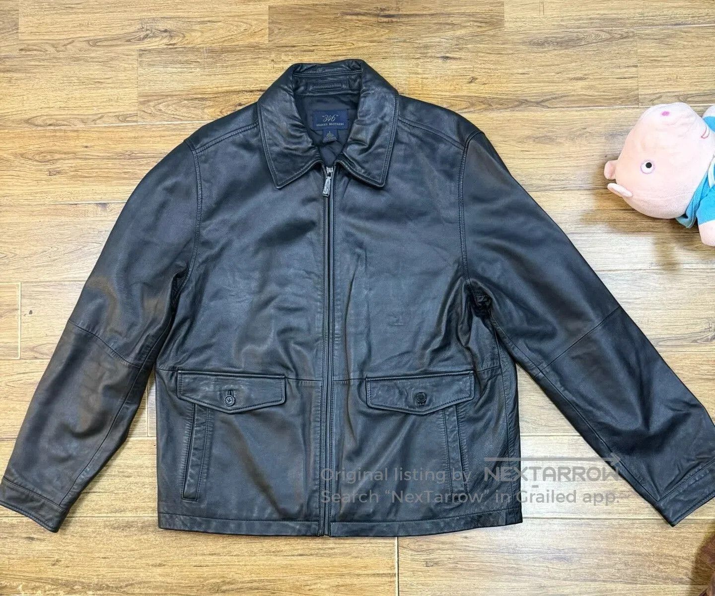 Brooks Brothers Brooks Brothers Men's Leather Jacket. Size US L / EU 52-54 / 3 - 1 Thumbnail