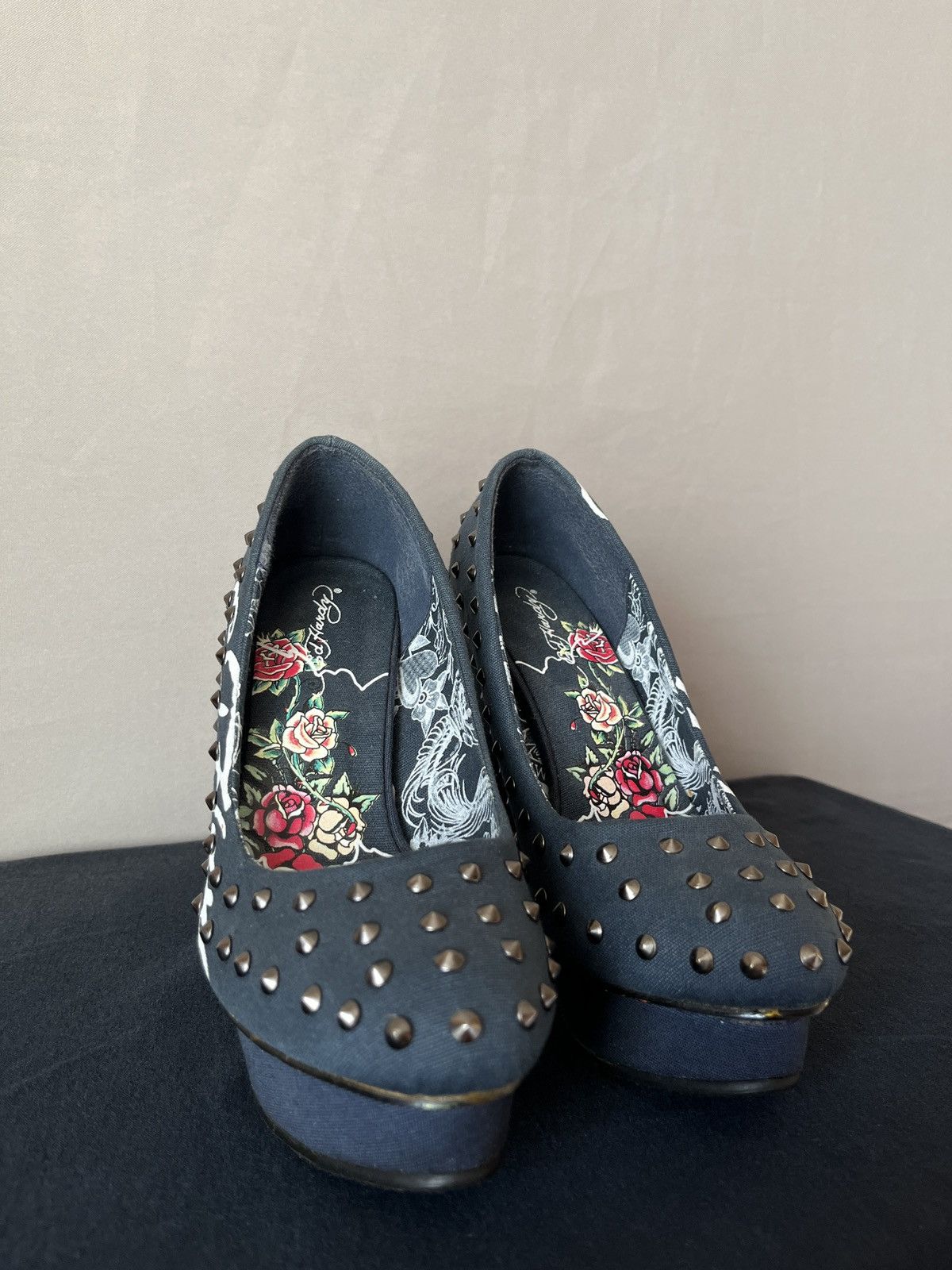 Ed Hardy Ed Hardy Denim Punk Glamour Heels Size US 6 / IT 36 - 8 Thumbnail