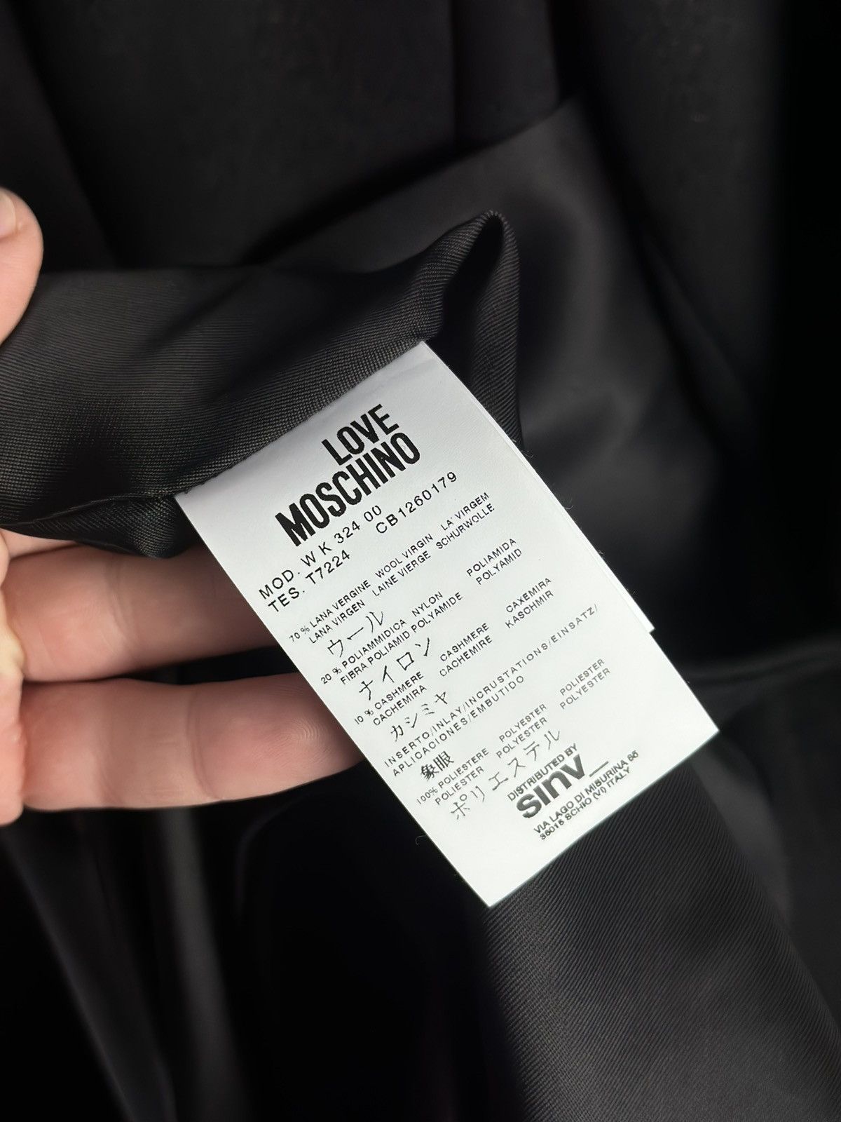 Love Moschino Love Moschino Black Wool Jackets & Women's Coat Size M / US 6-8 / IT 42-44 - 14 Thumbnail