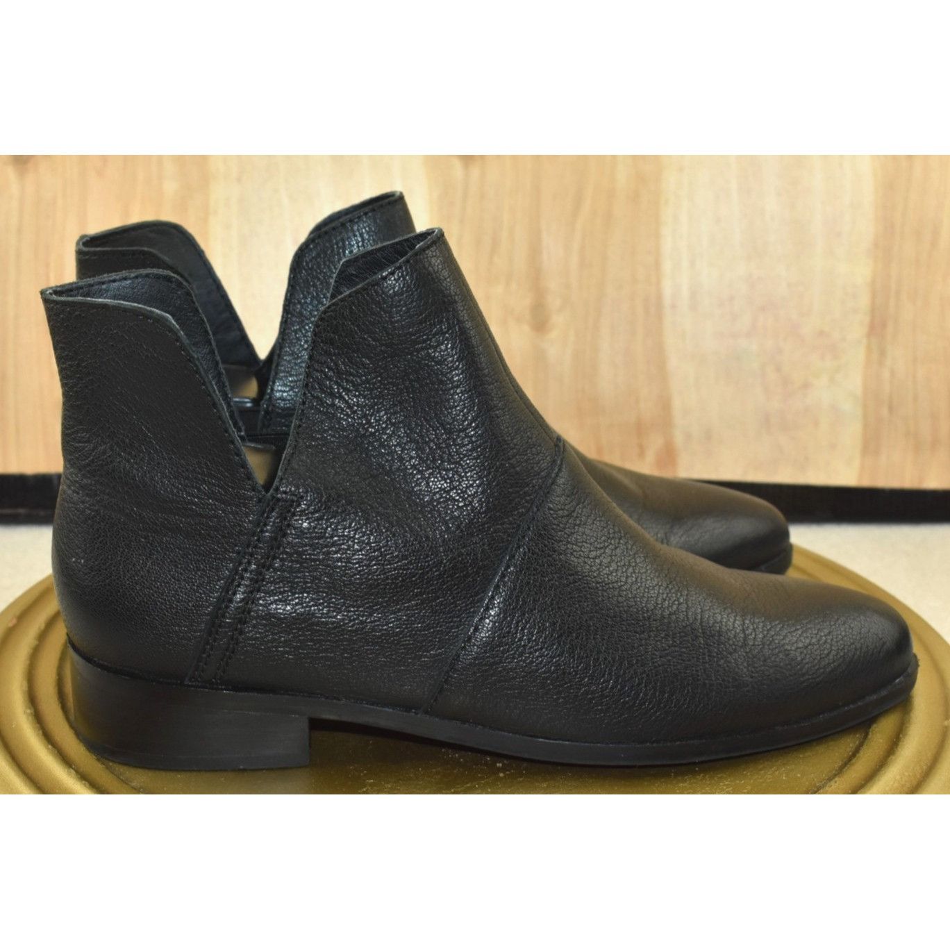Lucky Brand Lucky Brand Paramo Women’s Booties Size 9 Black Pebbled Leat Size US 9 / IT 39 - 3 Thumbnail