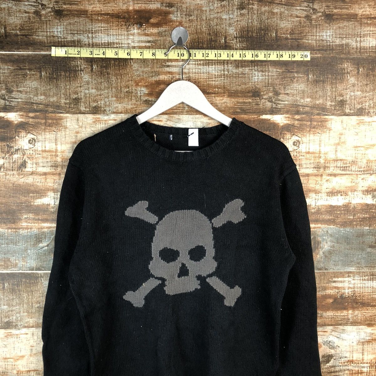 Japanese Brand D japan Skulls Black sweatshirt Knitwear #A1813 Size US M / EU 48-50 / 2 - 2 Thumbnail