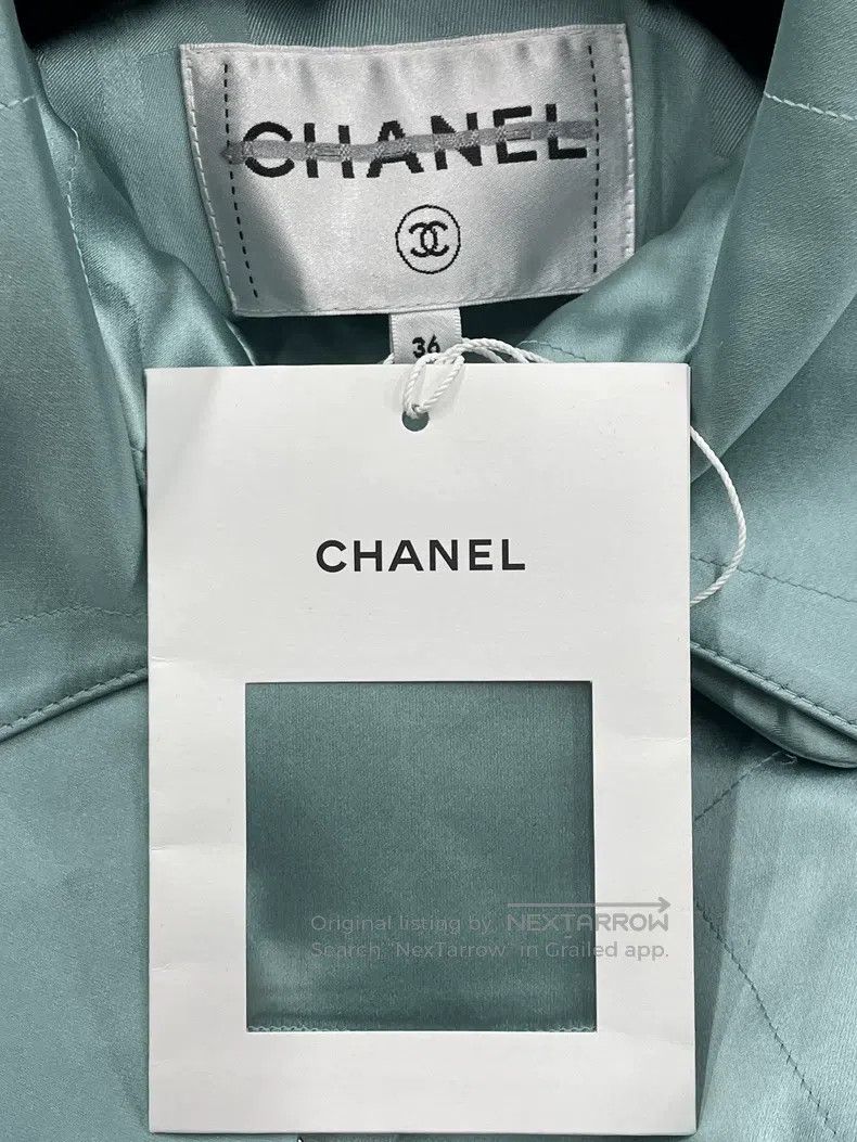 Chanel Chanel Lake green silk hooded jacket Size XS / US 0-2 / IT 36-38 - 6 Thumbnail