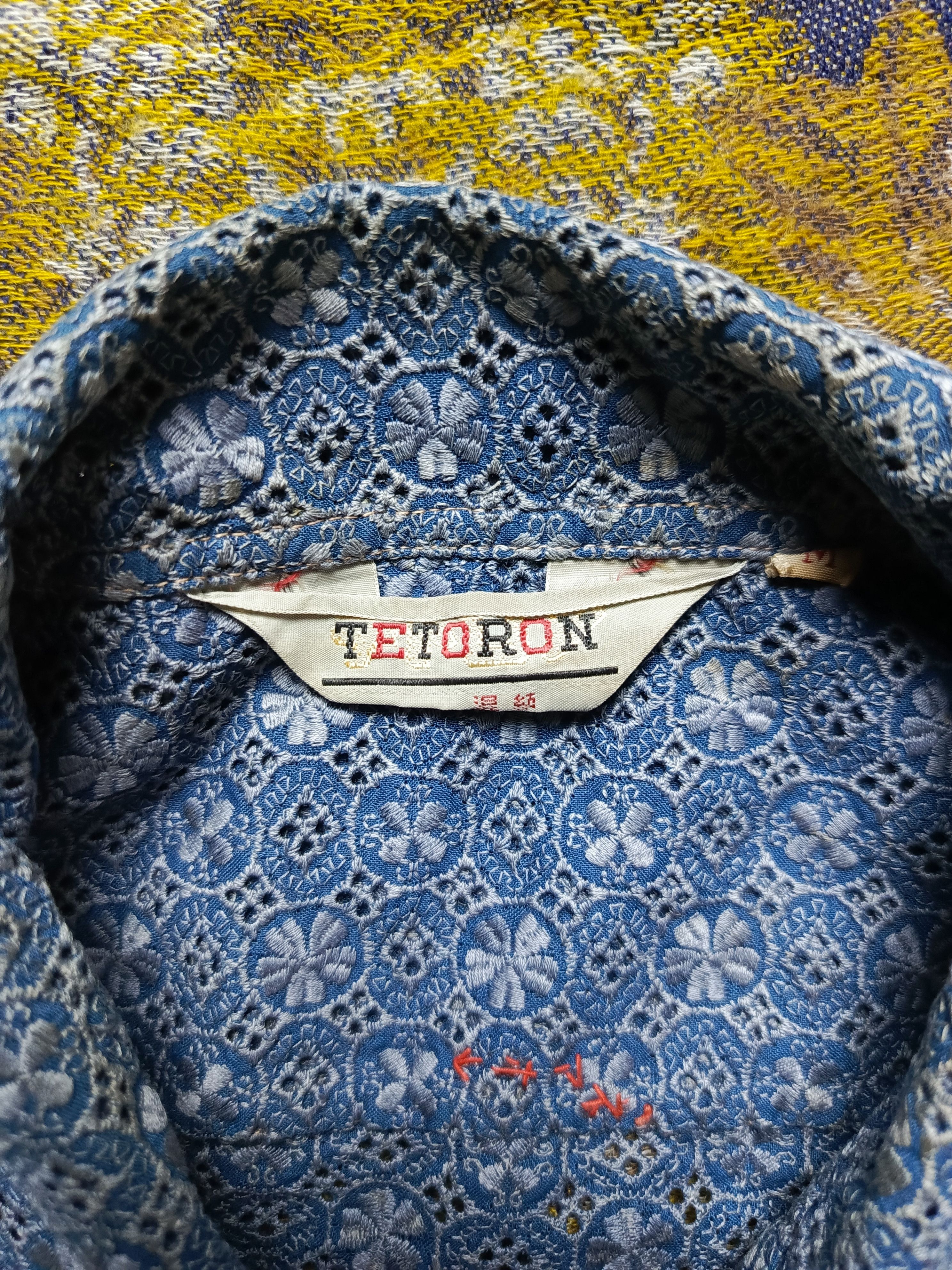 Japanese Brand Tetoron Tokyo Y.K. Classic Blue Print Shirt – Easygoing Look Size US M / EU 48-50 / 2 - 5 Thumbnail