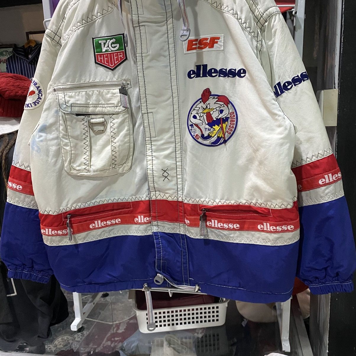 Ellesse VINTAGE OFFICIAL NATIONAL FRANCE SKI ELLESSE JACKET Size US XL / EU 56 / 4 - 4 Thumbnail