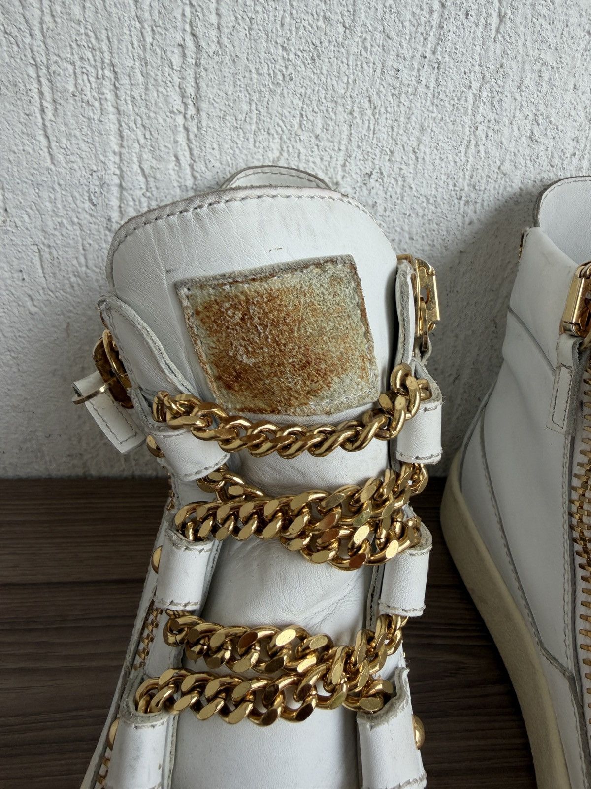 Giuseppe Zanotti Golden chain high sneaker Size US 9 / EU 42 - 5 Thumbnail